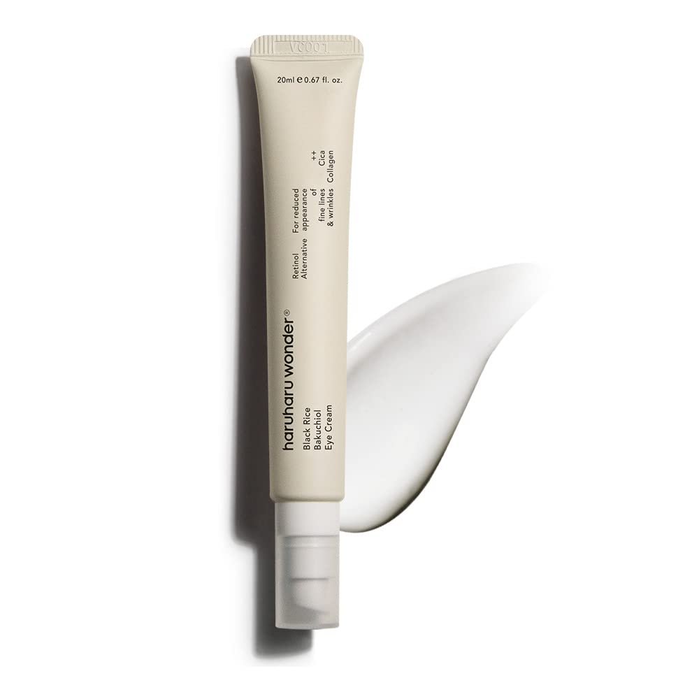 haruharu wonder Black Rice Bakuchiol Eye Cream, 0.67 fl. oz, Wrinkle Care