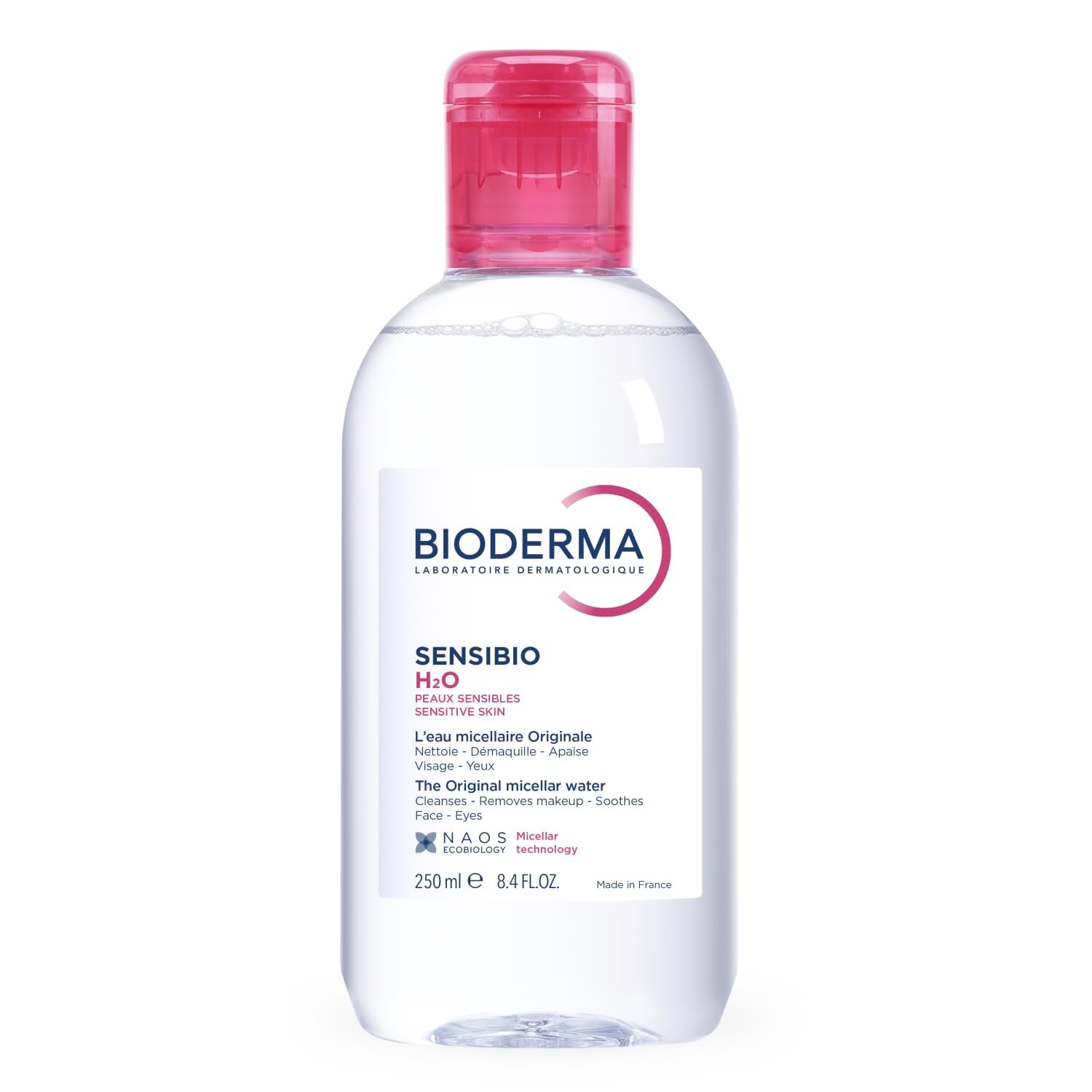 Bioderma – Sensibio – H2O Micellar Water – Makeup Remover Cleanser – Face Cleanser for Sensitive Skin