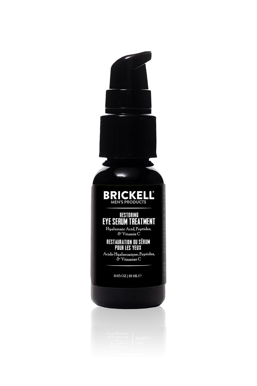 Brickell Men’s Dark Circle Under Eye Treatment Serum For Men, Eye Gel to Firm Wrinkles, Reduce Dark Bags, and Promote Youthful Skin, With Hyaluonic Acid, Peptides, and Vitamin C, 0.65oz, Unscented