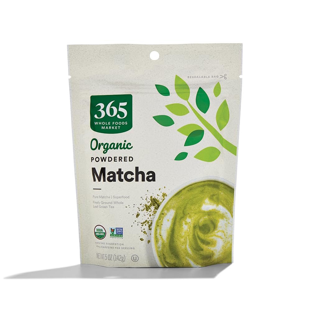 365 by Whole Foods Market, Organic Powdered Matcha, Finely Ground Whole Leaf Green Tea, 5 Ounce