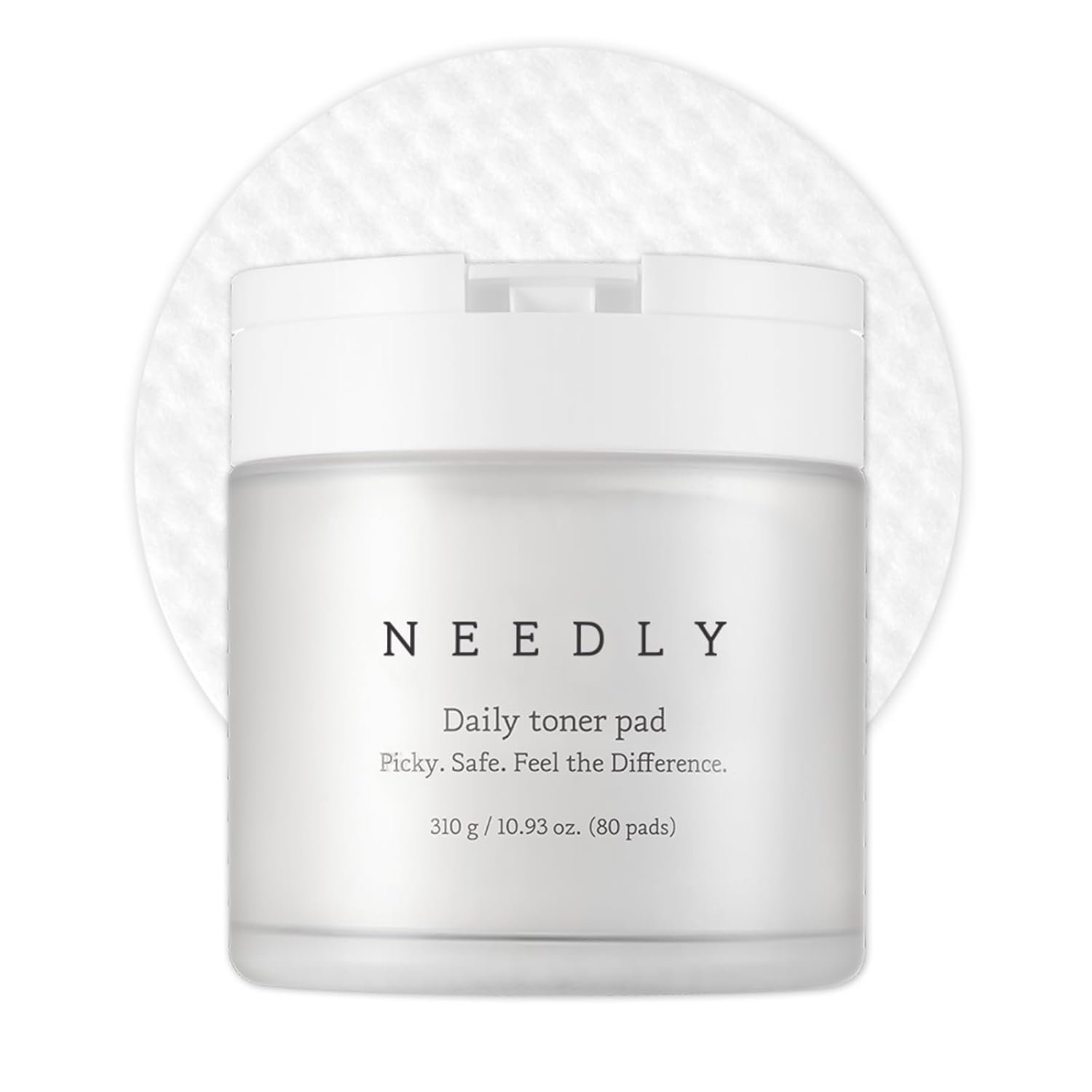 Needly Daily Toner Pad I Exfoliating Pads for Face with BHA & PHA(80 Pads), Deep Hydration, Pore Minimizer for Face, Centella, Tea Tree, High Volume Essence, Extra Large Cotton Pad, Korean Skin Care