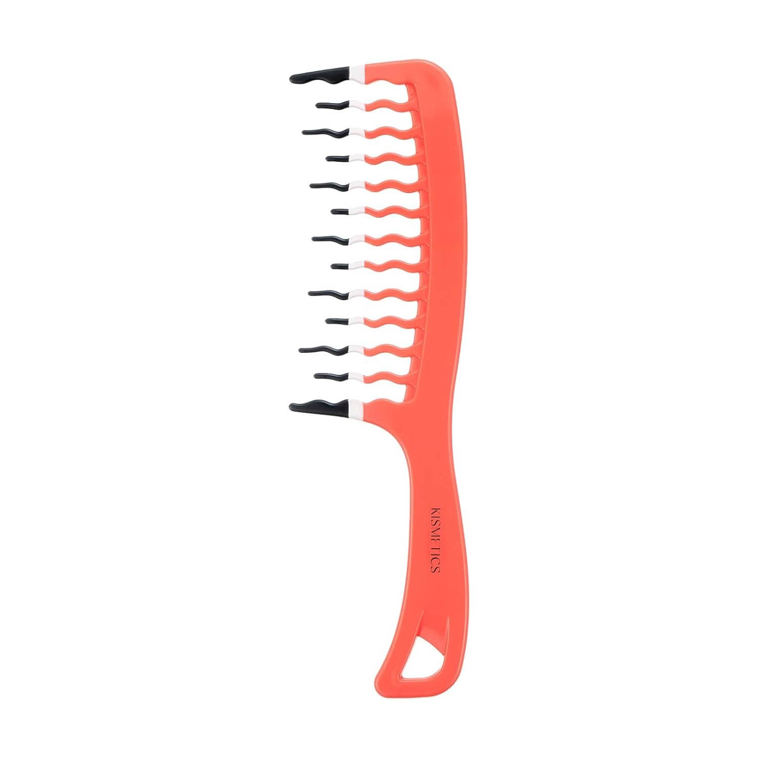 Big Hair Tools Extra Large Wide Tooth Comb for Thick, Curly, Wavy or Long Hair – Frizz-Free Detangling Shower Comb – Orange