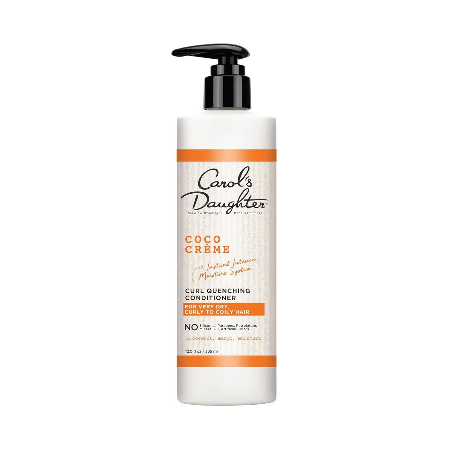 Carol’s Daughter Coco Creme Curl Quenching Conditioner for Very Dry Hair, with Coconut Oil, Paraben Free Conditioner for Curly Hair, 12 oz