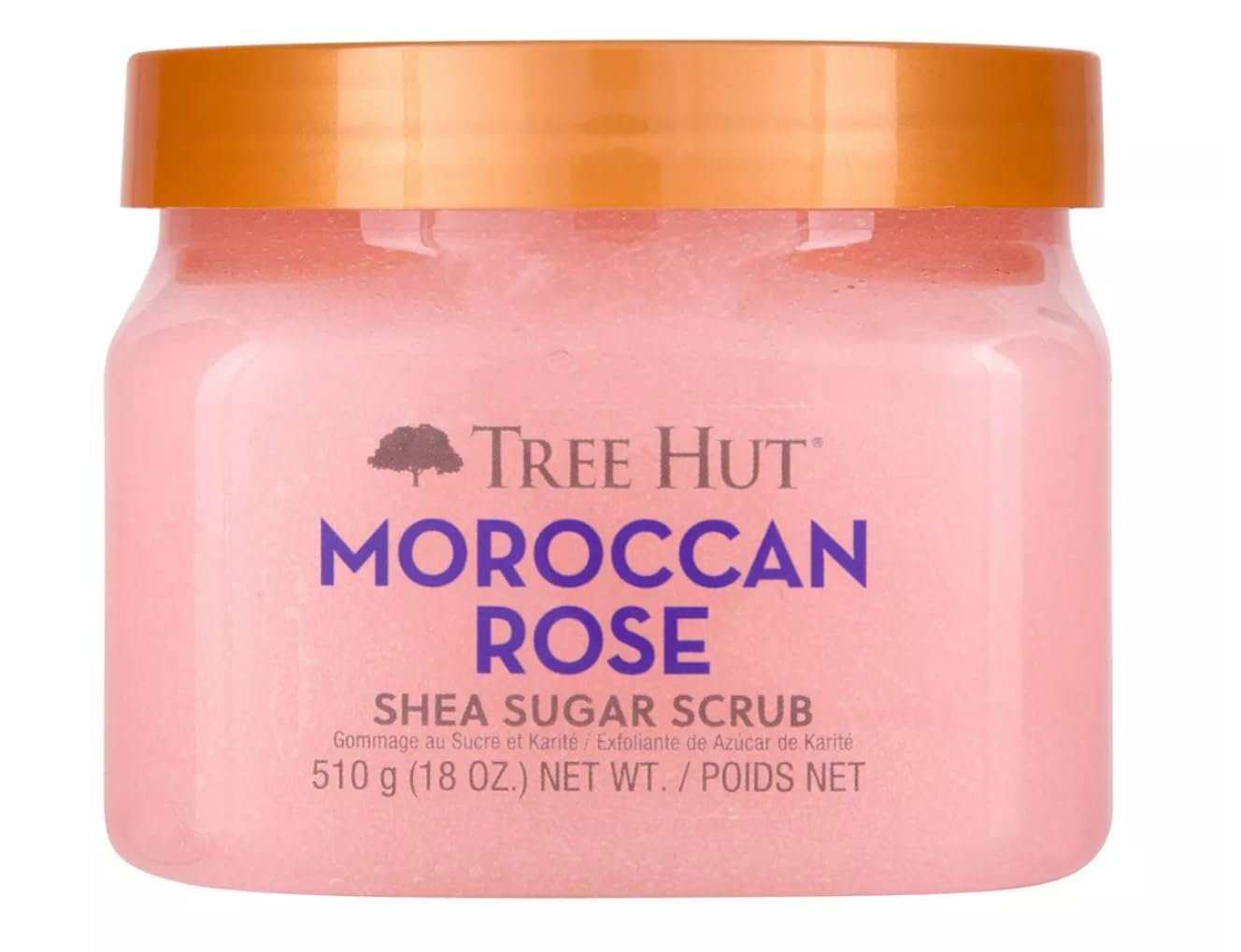 Tree Hut Moroccan Rose Body Scrub, Exfoliating Sugar Scrub, Vegan, 18 Oz