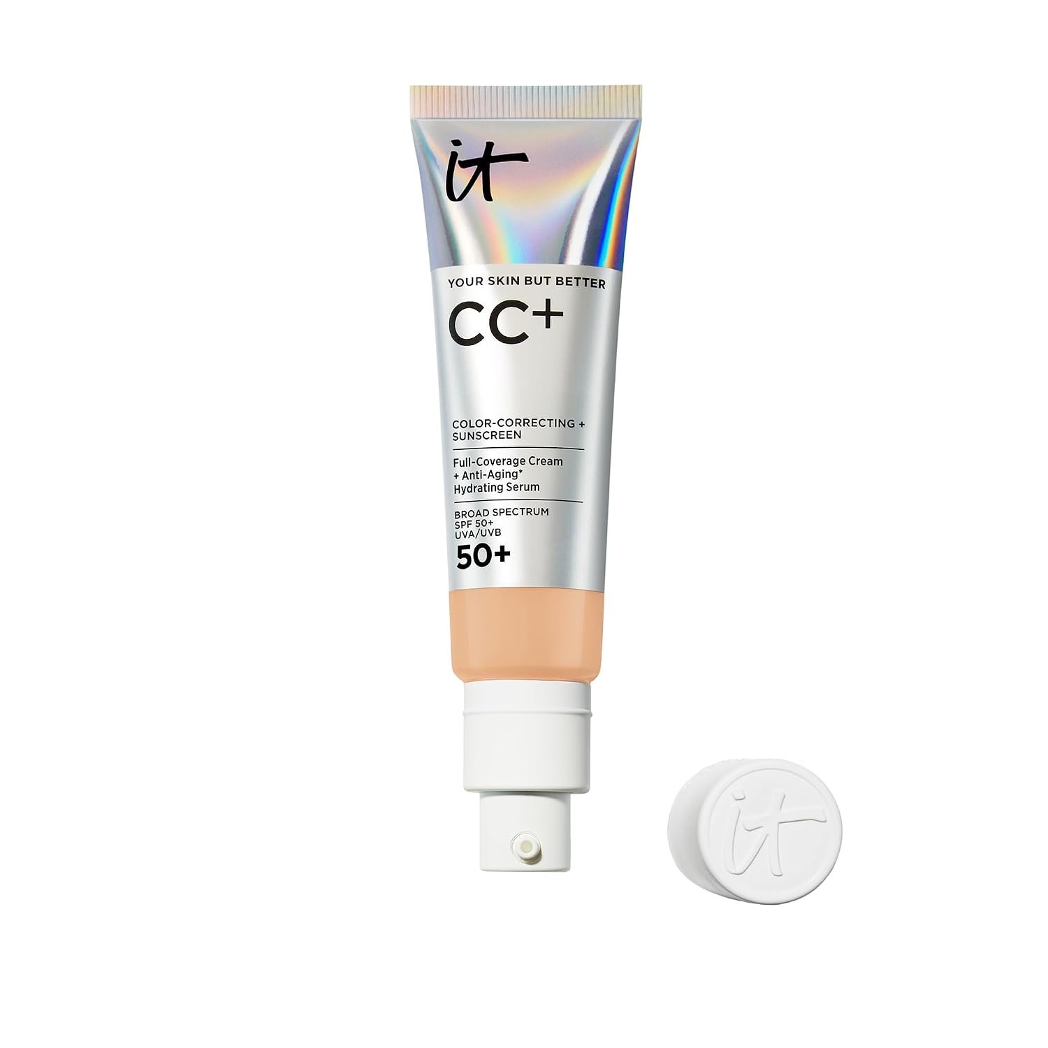 IT Cosmetics CC+ Cream with SPF 50+ Full Coverage Foundation Natural Finish