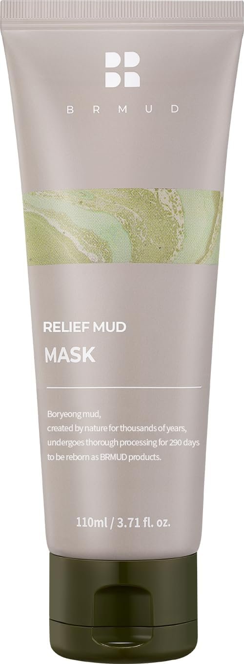 BRMUD Relief Mud Mask – Face & Body Exfoliator Korean Clay Mask 3.71 fl oz