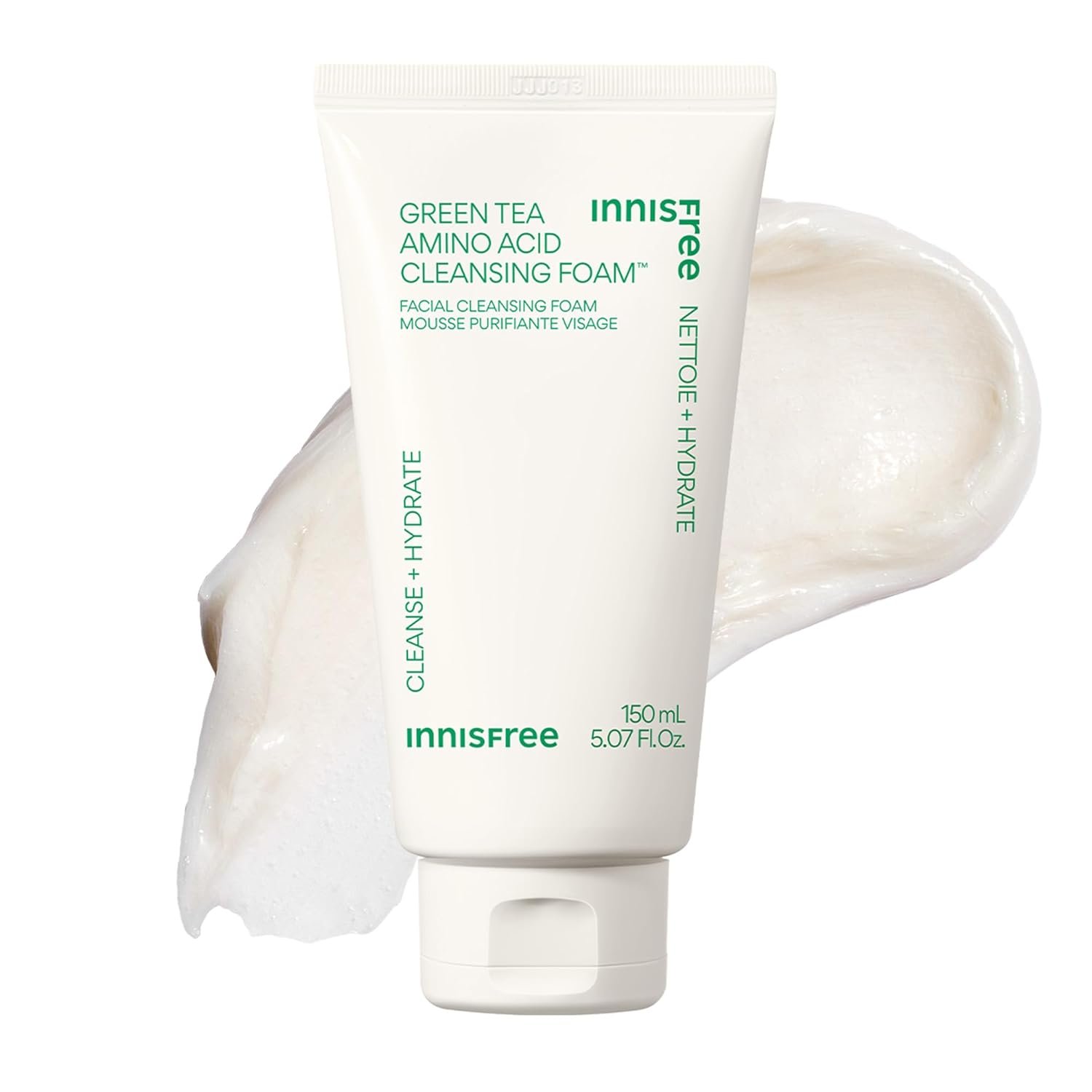 innisfree Green Tea Amino Acid Cleansing Foam | Sulfate-Free Face Wash
