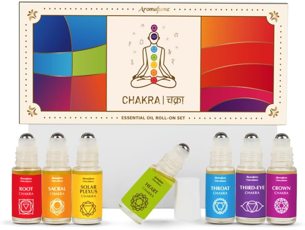 7 Chakra Essential Oil Roll-On Blend Gift Set 7x6ml by Aromafume
