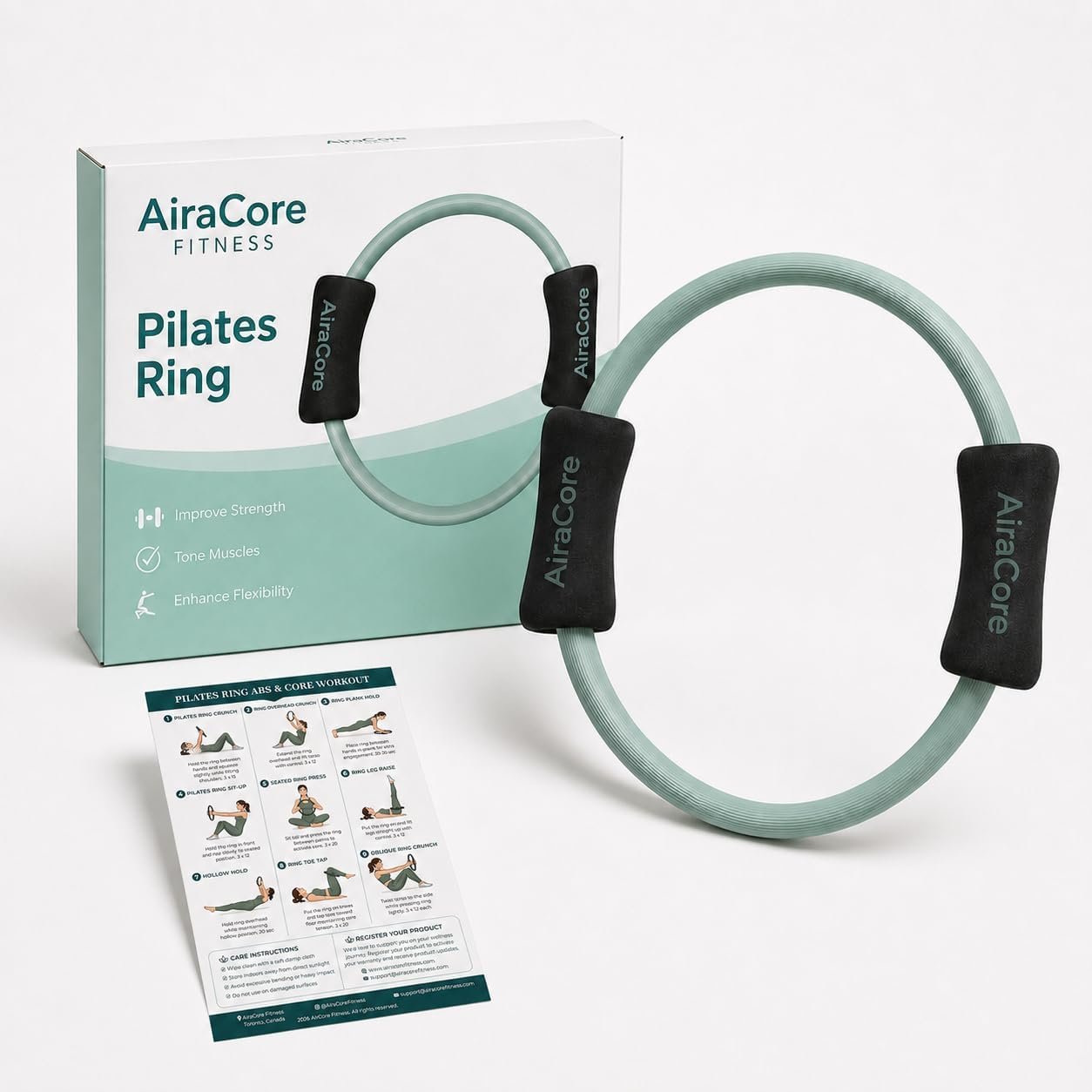 Premium Pilates Ring 14 Inch Magic Circle: Home Workouts & Toning