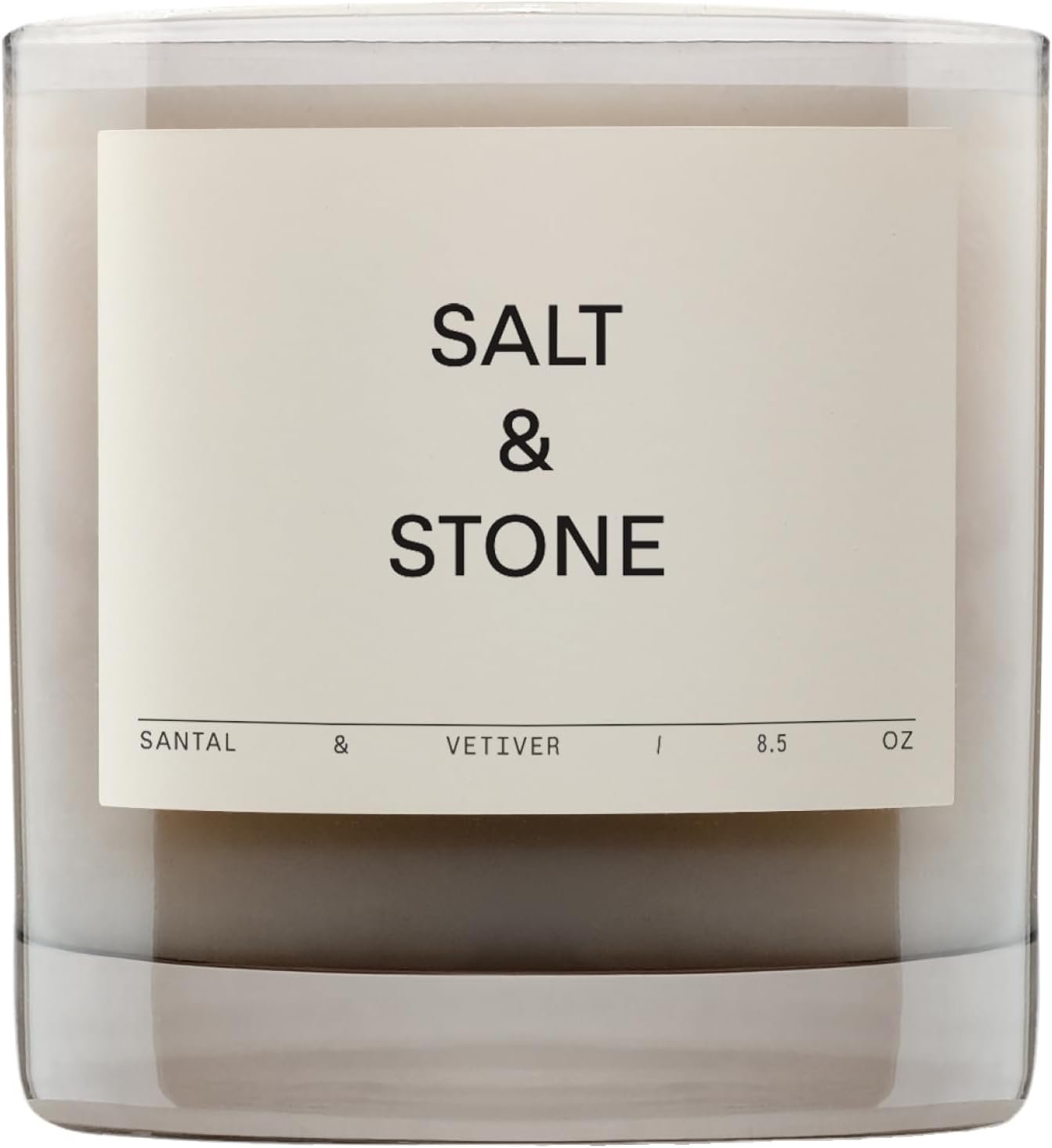 Salt & Stone Coconut & Soy Blend Scented Candle, Santal & Vetiver 8.5 oz