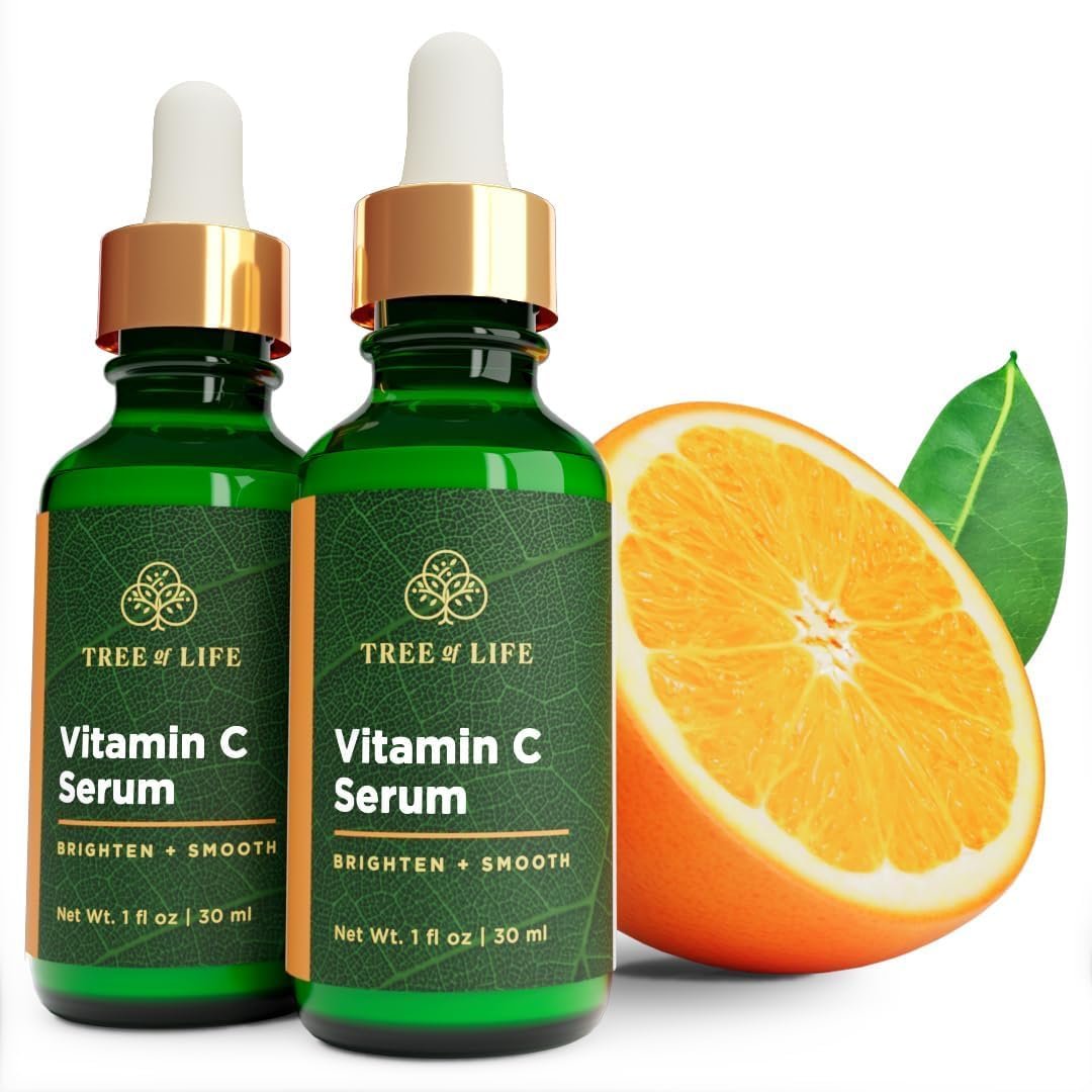 Tree of Life Vitamin C Serum for Face, Dark Spots Remover Face Oil, 2 Fl Oz