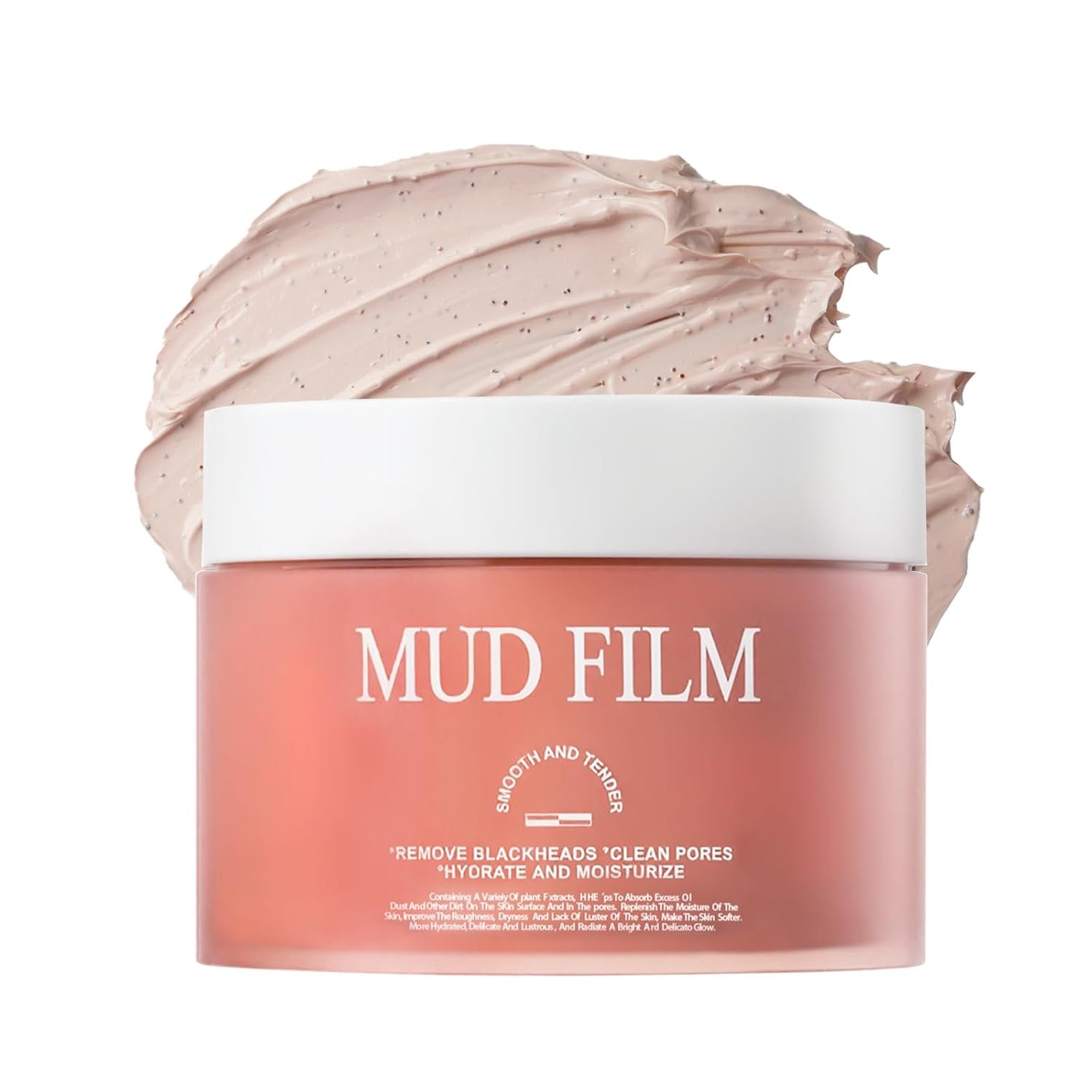 Clay Mask, Blackhead Remover Mud Mask, Deep Cleansing Pore Mask with Patented Sodium Hyaluronate & Natural Plant Extracts, 6.35 oz