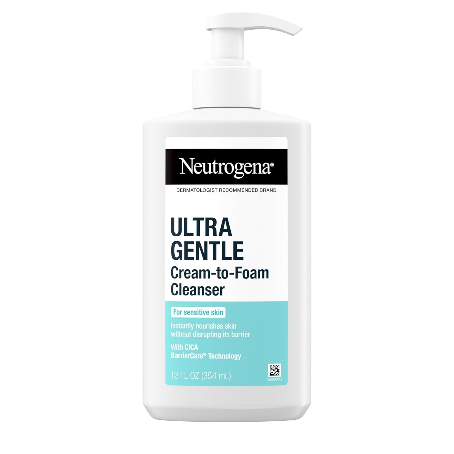 Neutrogena Ultra Gentle Cream to Foaming Face Wash, 12 fl oz