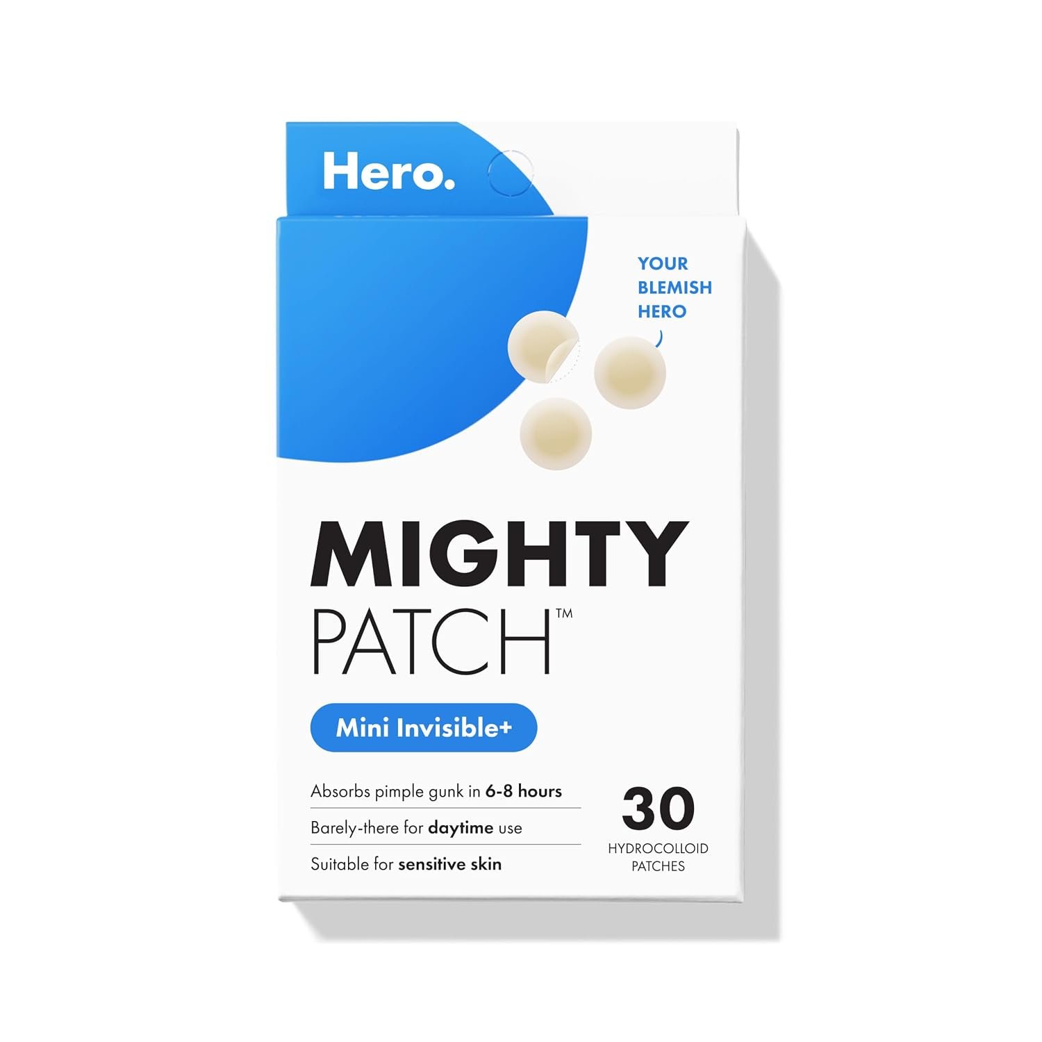 Hero Cosmetics Mighty Patch Mini Invisible+ Acne Pimple Patches, 30 Ct