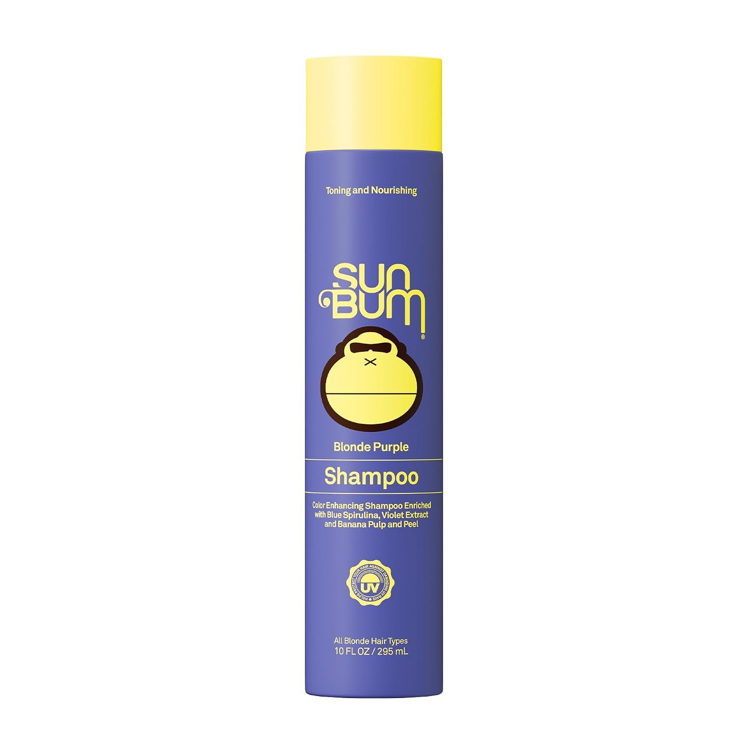 Sun Bum Blonde Hair Purple Shampoo, Neutralizes Brassy Hair – 10 oz