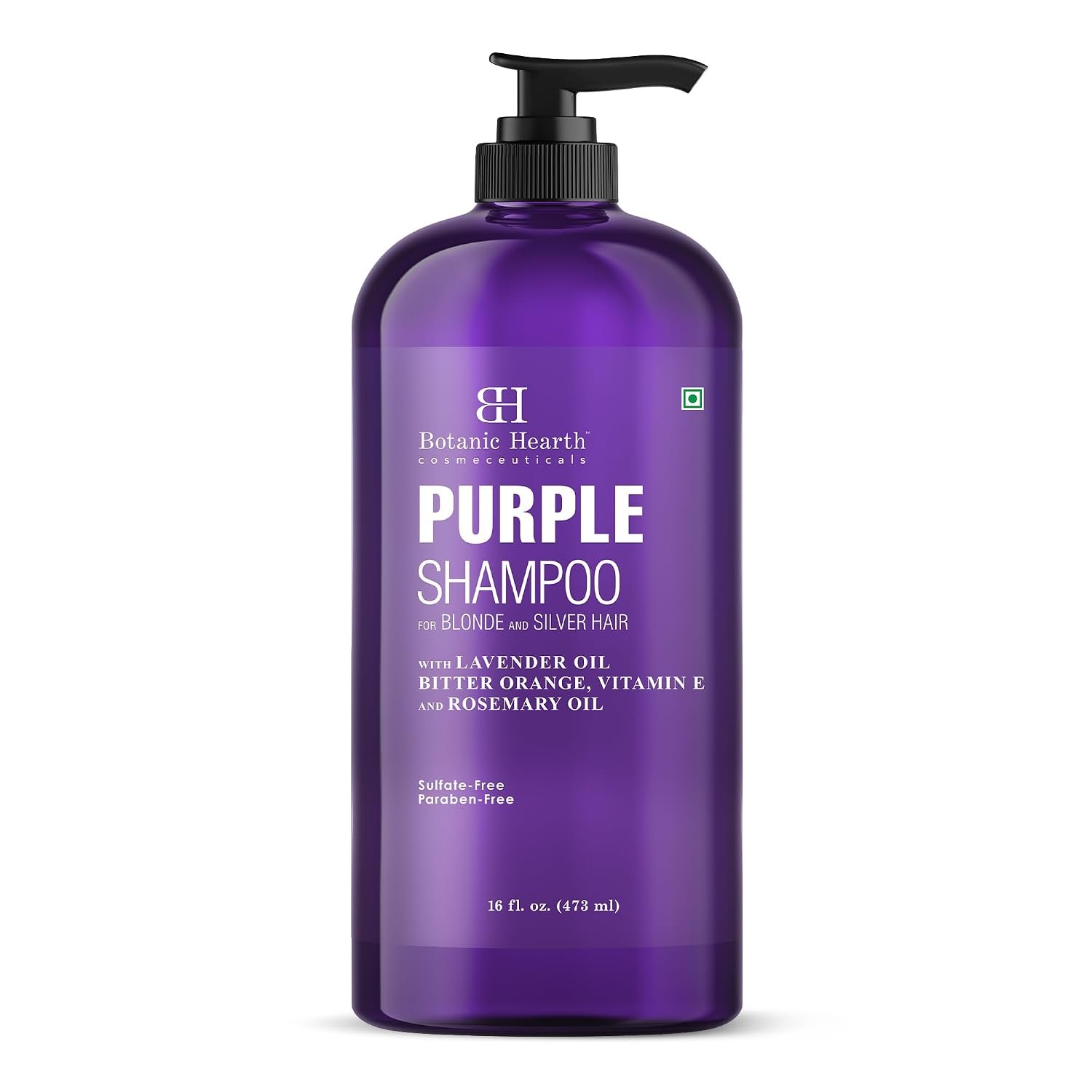 Botanic Hearth Tea Tree Shampoo, Vitamin C, Peppermint, Lavender and Rosemary Oil, Fights Dandruff and Dry Scalp (Purple)