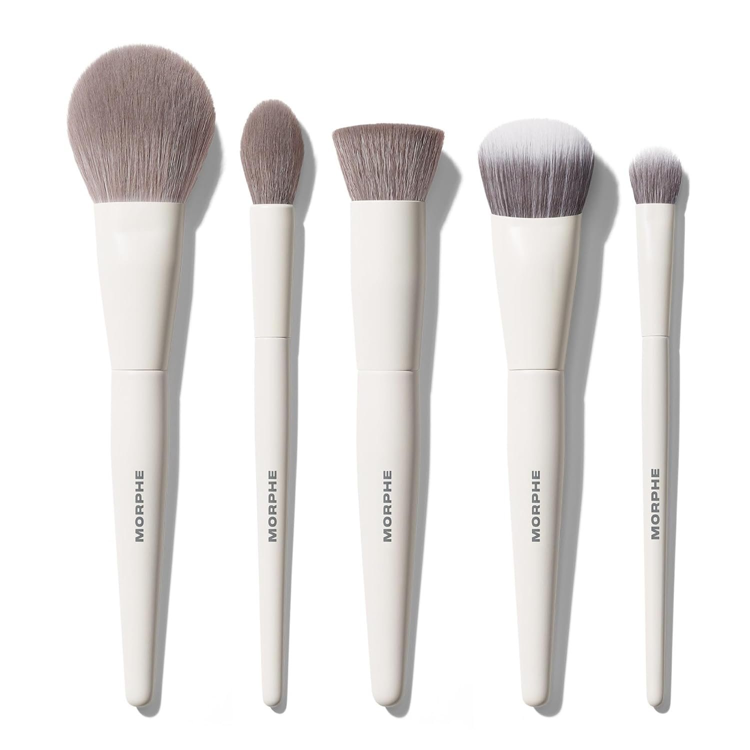 Morphe Portrait Mode 5 Piece Makeup Brush Set – Professional Makeup Brushes for Foundation, Concealer, Powder, Bronzer – Expertly Engineered Face Brush Kit for Smooth, Streak-Free Application (5 ct)