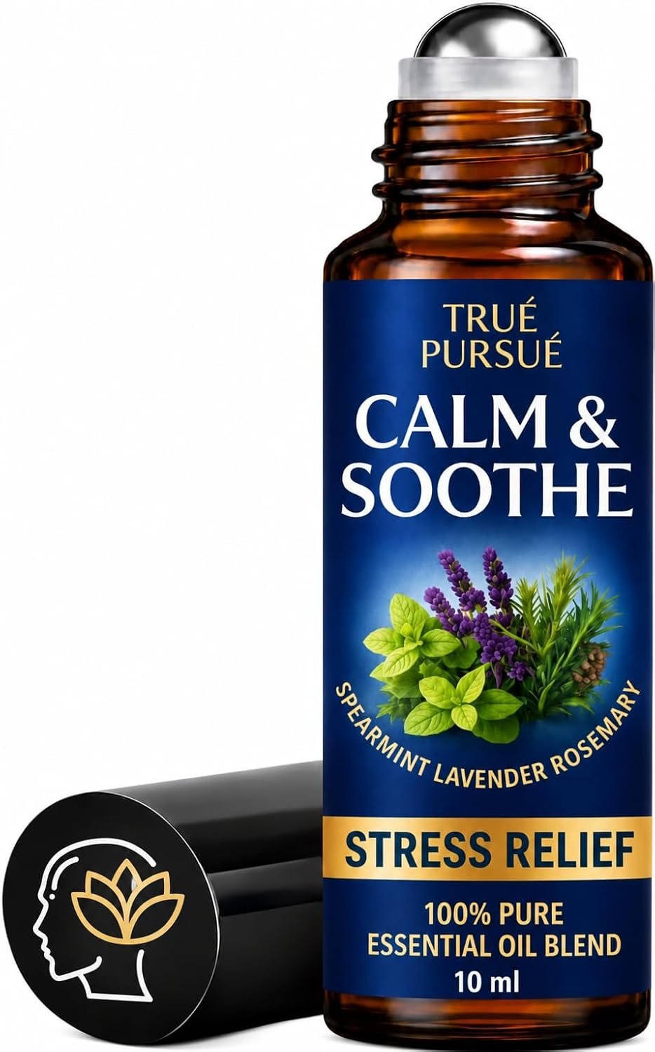 Calm Essential Oil Roll On with Soothing Lavender, Rosemary, Peppermint Oil