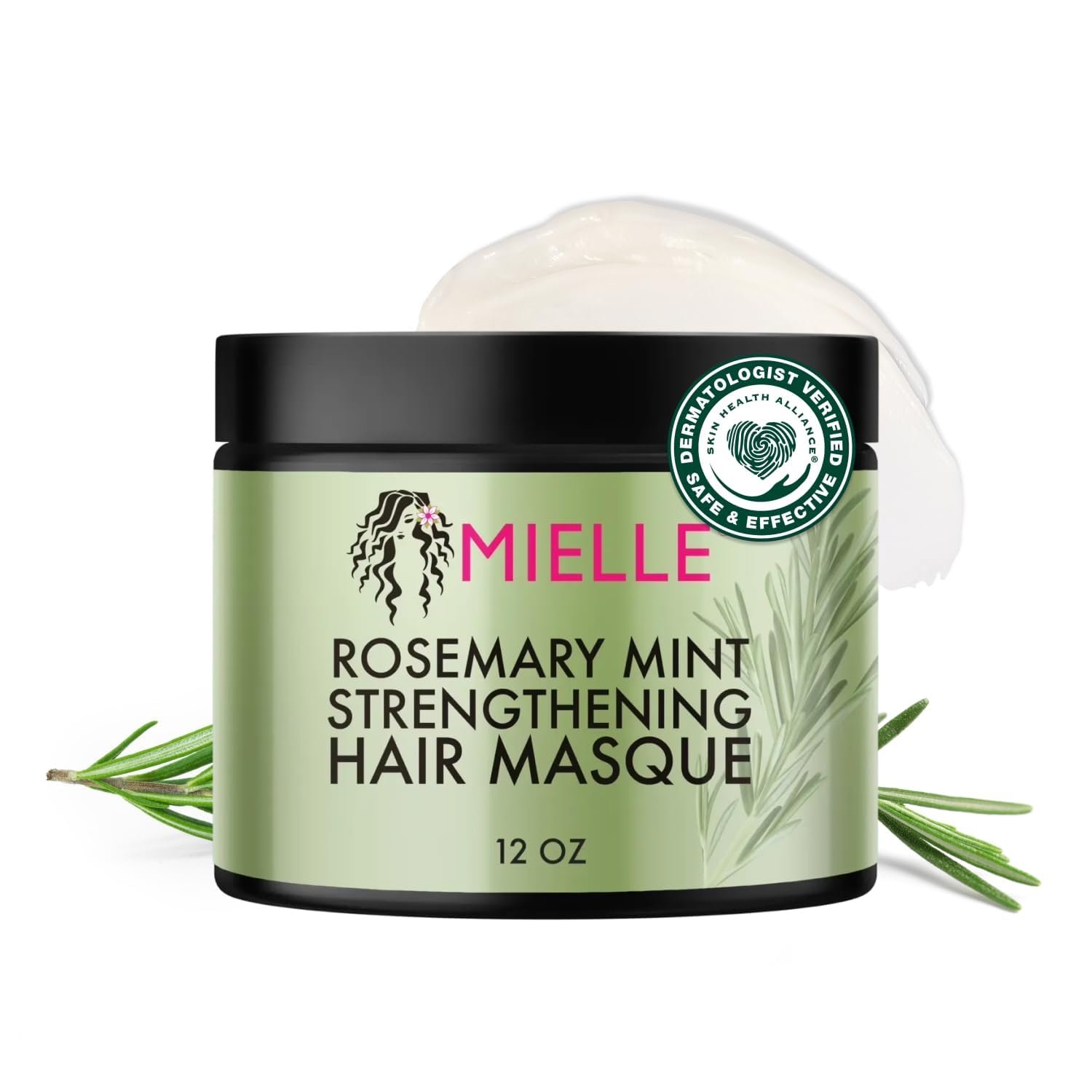Mielle Organics Rosemary Mint Hair Mask with Biotin, 12 oz