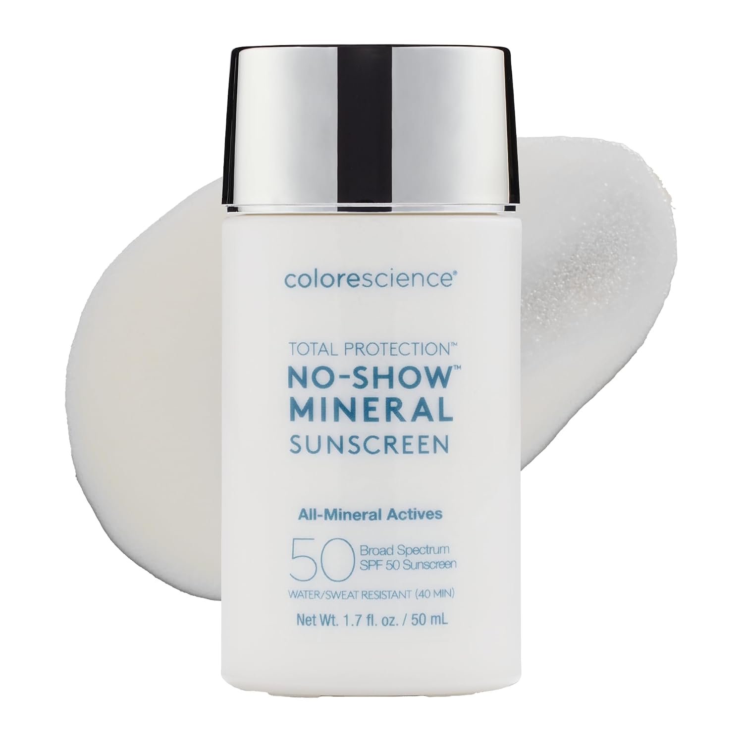 Colorescience, No-Show Mineral Sunscreen, SPF 50, 1.7 Fl Oz