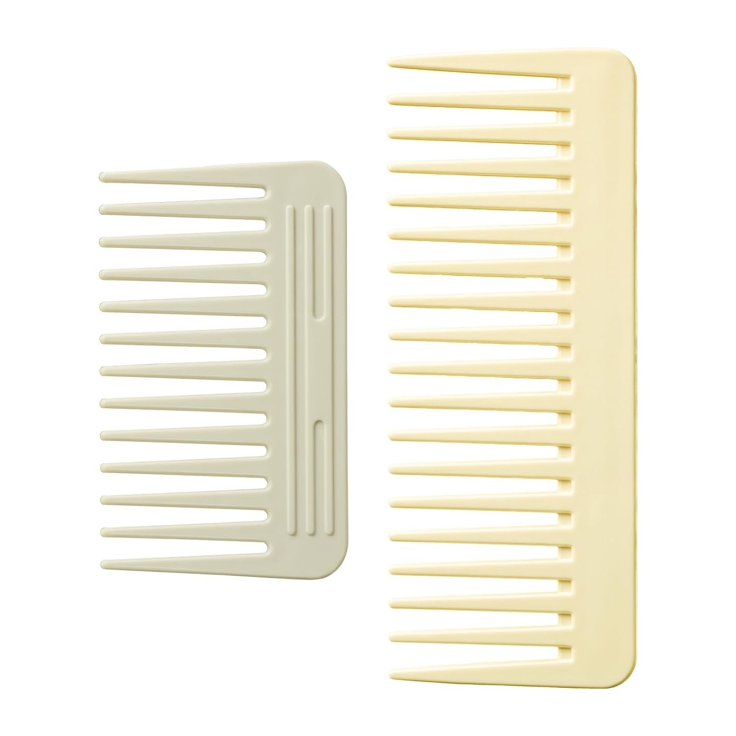 2-Pack Wide Tooth Comb for All Hair Wet/Dry, Gentle Detangling