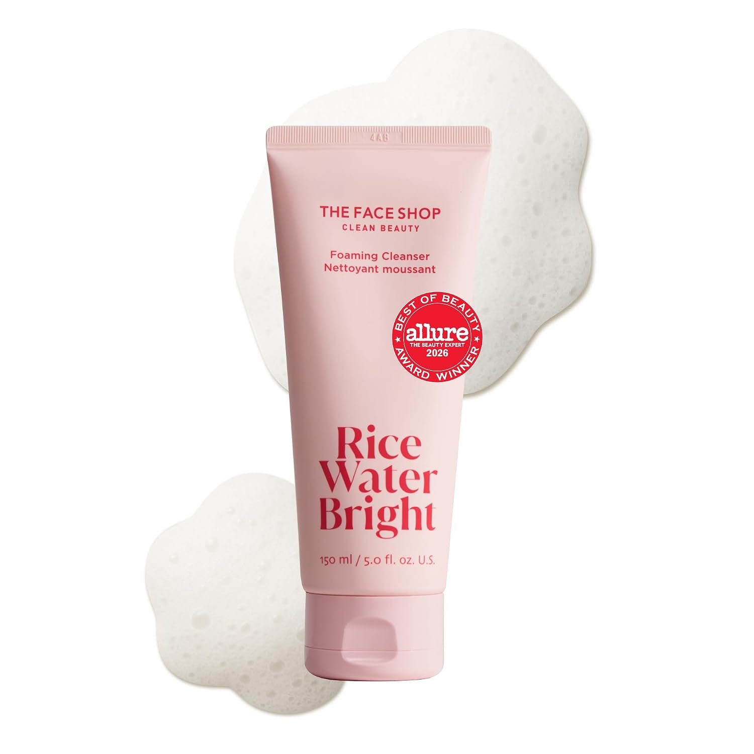 THE FACE SHOP Rice Water Bright Foaming Cleanser, Face Wash, 5.0 fl. oz.
