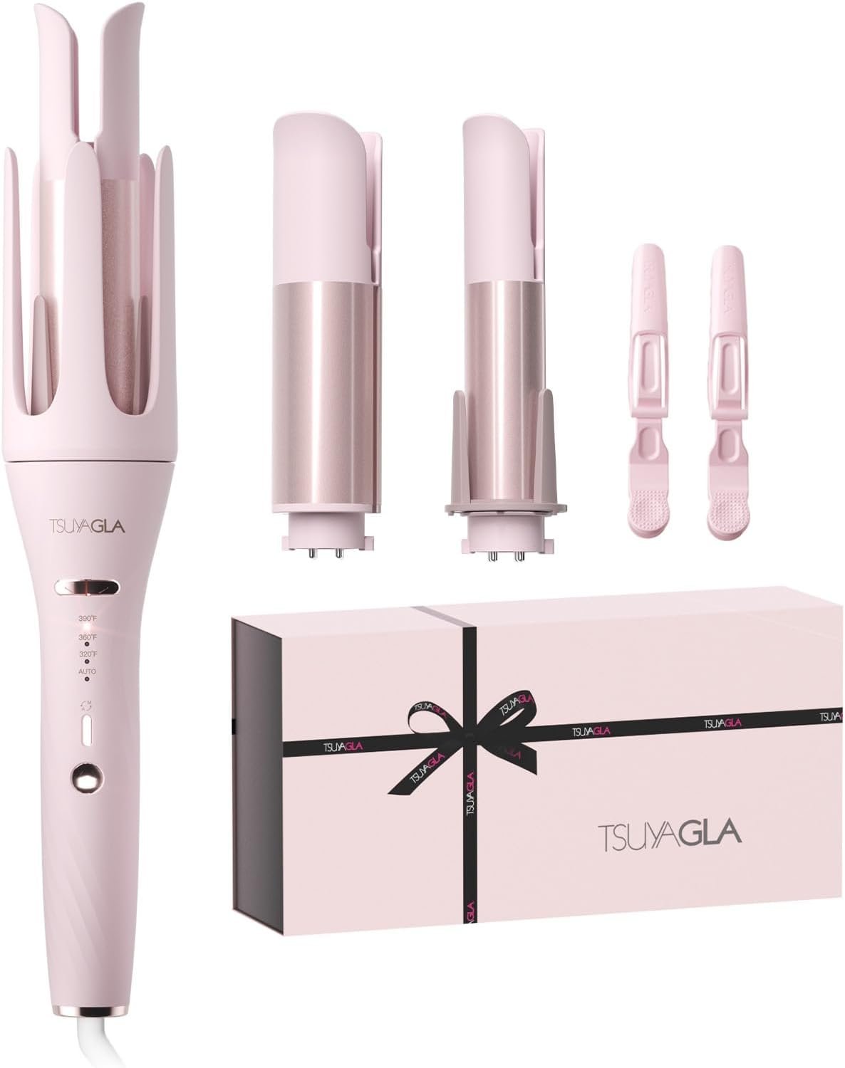 TSUYAGLA 3 in 1 Automatic Curling Iron, Hair Curlers, 1″-1.25″-1.5″ Barrels