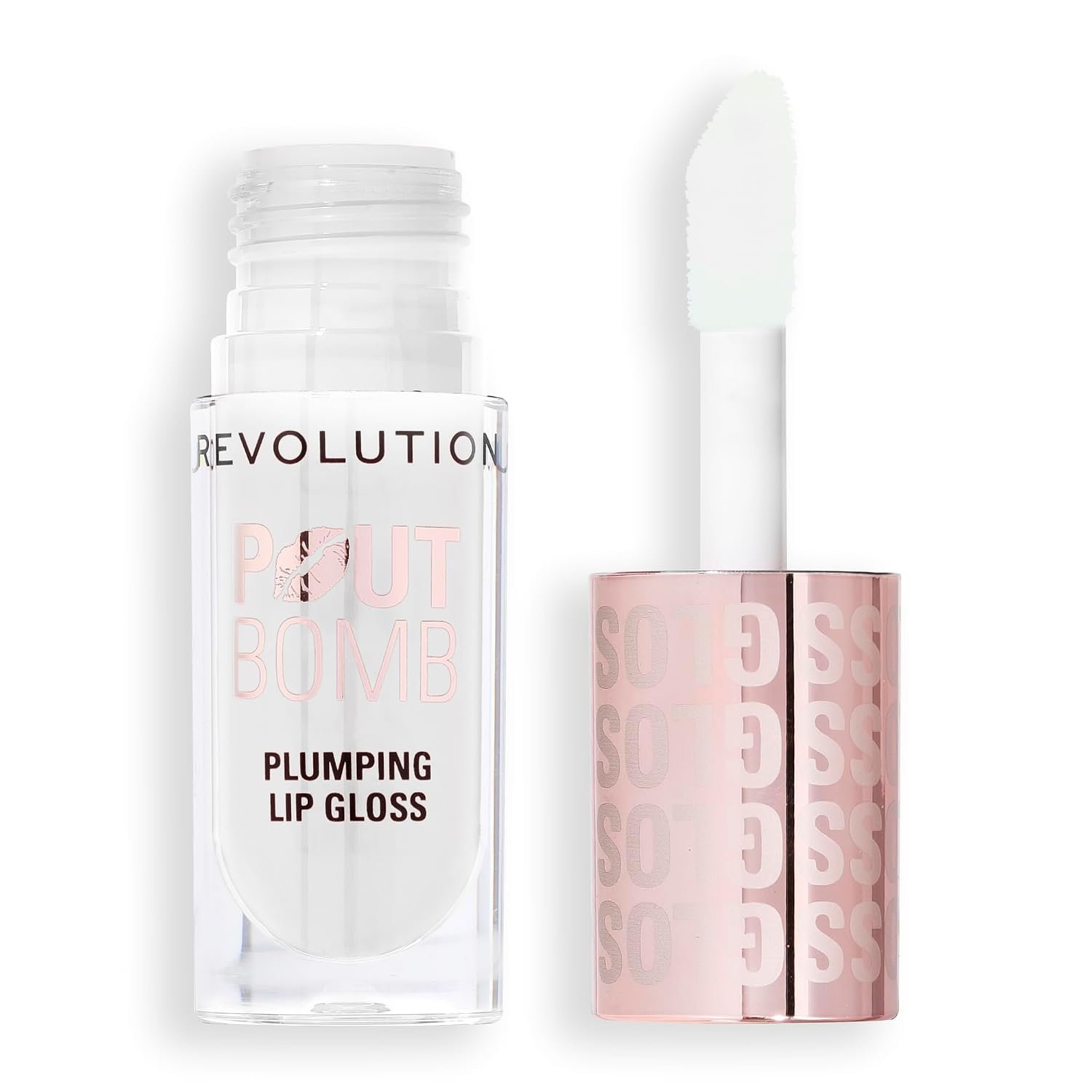 Revolution Pout Bomb Plumping Lip Gloss, Glaze Clear