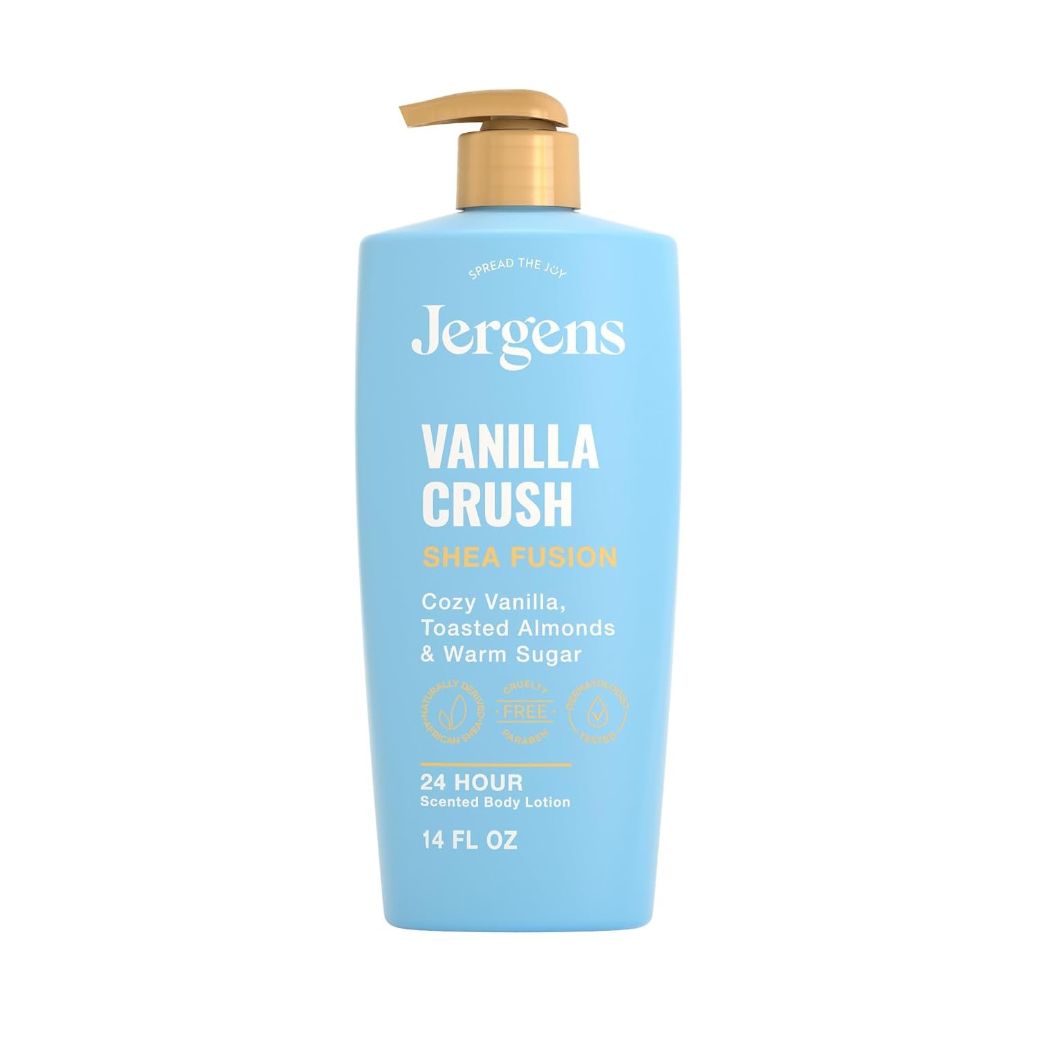 Jergens Shea Fusion Vanilla Crush Body Lotion, Dry Skin, 14 fl oz