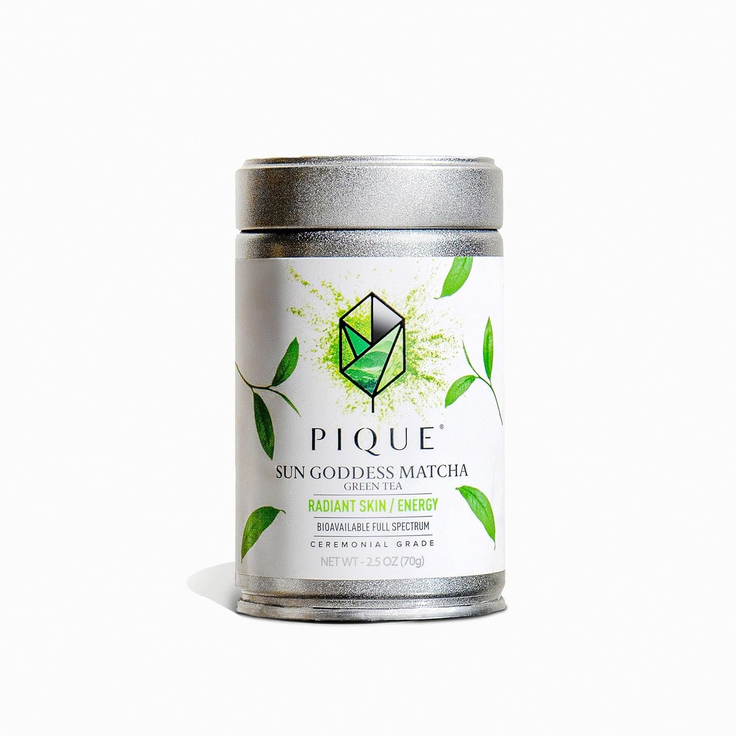 Pique Organic Sun Goddess Matcha Tin – Premium First Harvest Ceremonial Grade Matcha Green Tea Powder From Japan (70g/ 2.5oz)