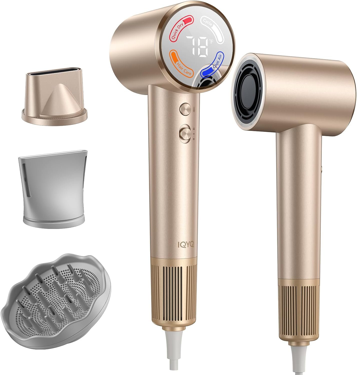 Diffuser Hair Dryer, 1400W Blow Dryer with Hair Diffuser for Curly Travel