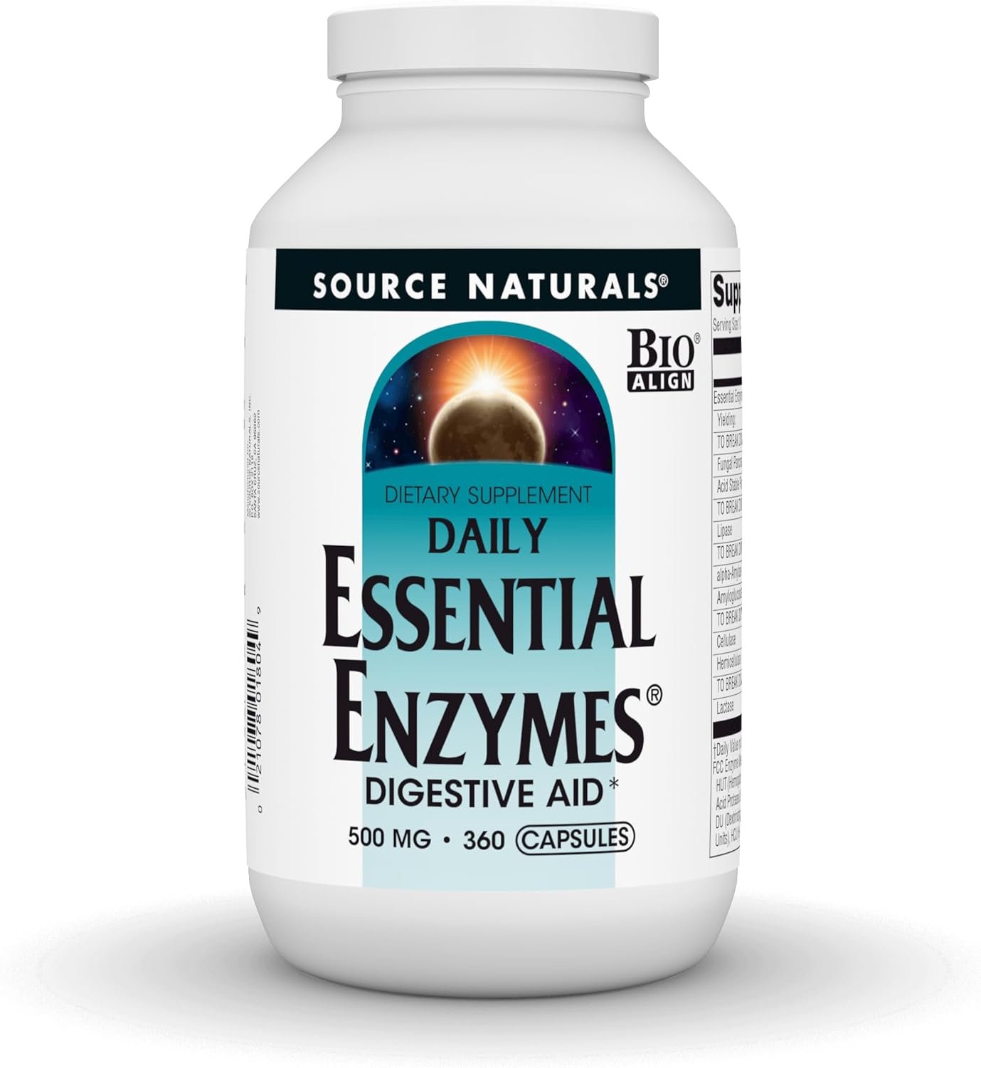 Source Naturals Daily Essential Enzymes, 500 mg – 360 Capsules