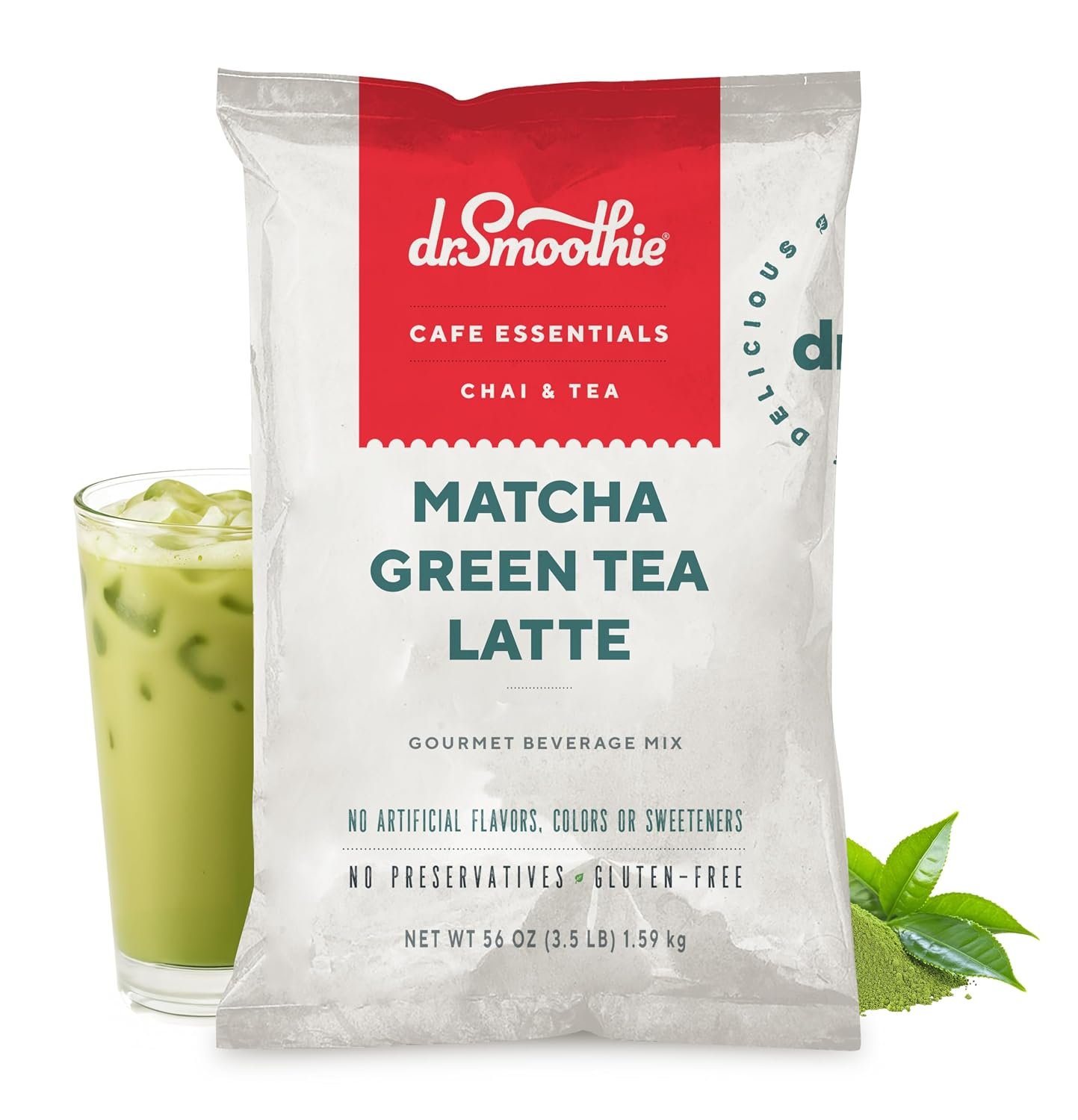 Café Essentials Matcha Green Tea Latte Frappe Mix (3.5 lb Bag 30 Servings)