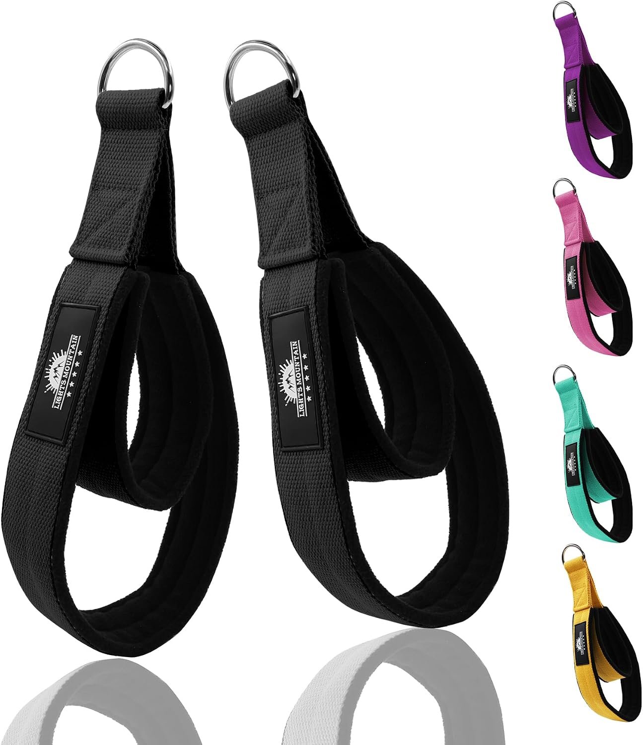 Thick Long Pilates Straps Double Loop D-Ring Non-Slip for Reformer