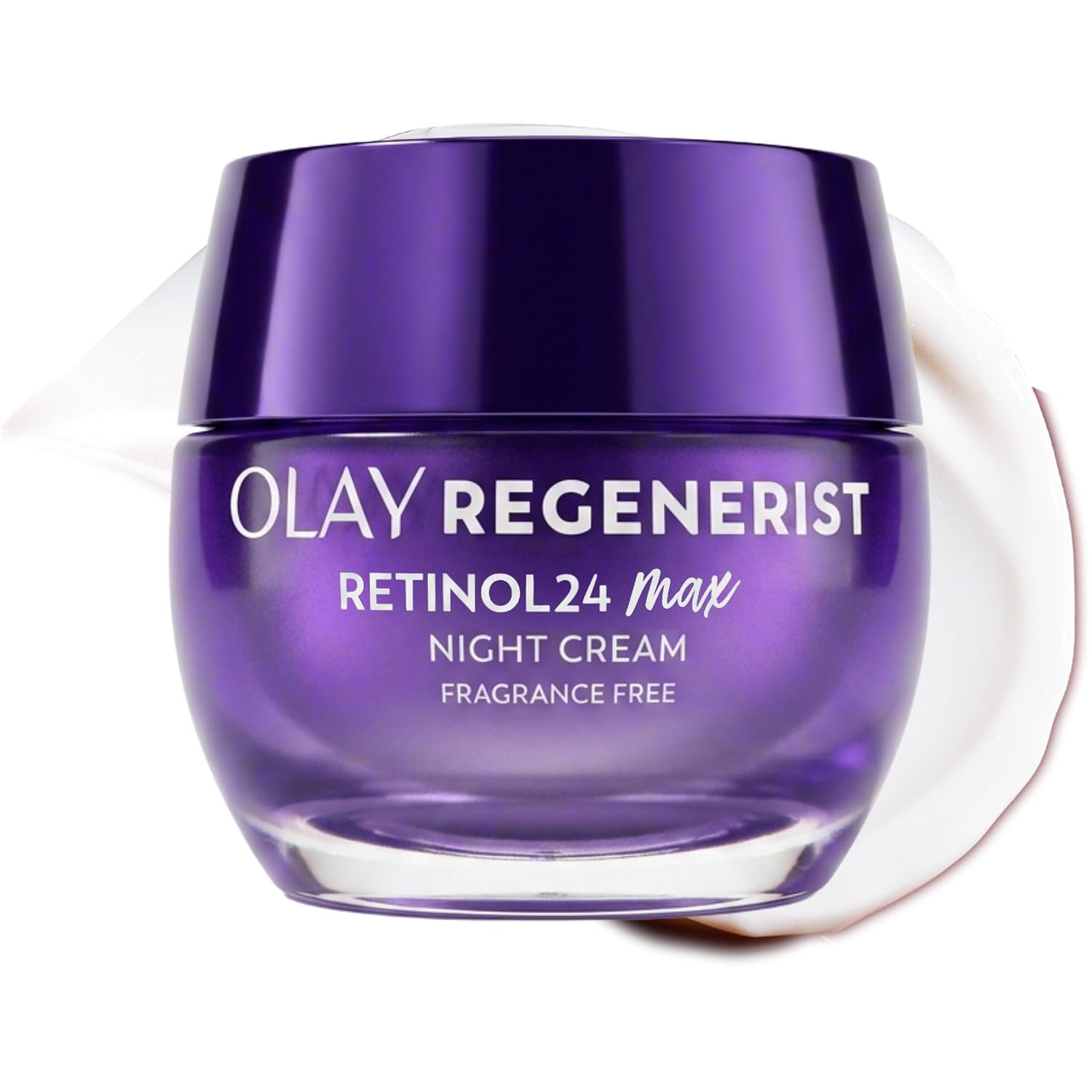 Olay Retinol Night Cream for Women, MAX, Anti-Aging Face Moisturizer, Fragrance-Free, Non Greasy – Anti-Wrinkle, Smooth Fine Lines, Hydrating Skin Care – Triple Collagen Cream, Niacinamide, 1.7oz