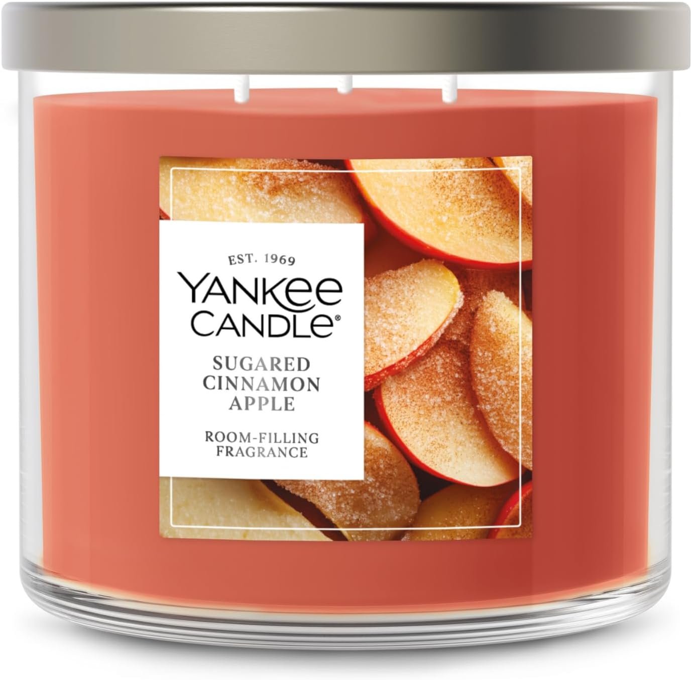 Yankee Candle Sugared Cinnamon Apple Scented Candle, 14.5oz 3-Wick
