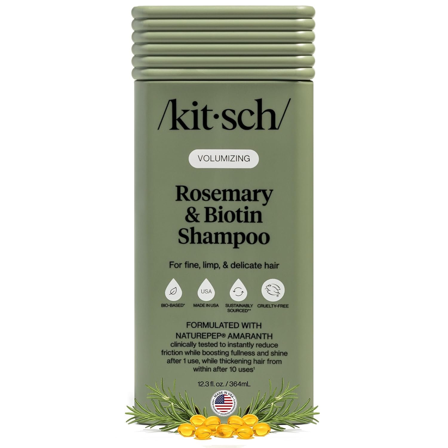 Kitsch Rosemary & Biotin Shampoo for Hair Growth – Made in USA, 12.3 oz