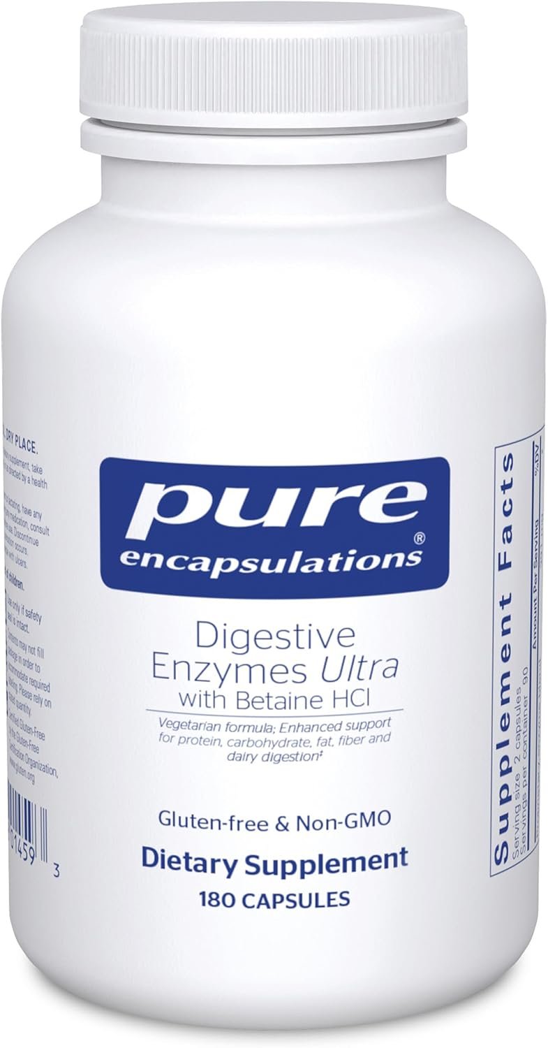 Pure Encapsulations Digestive Enzymes Ultra with Betaine HCl, 180 Capsules