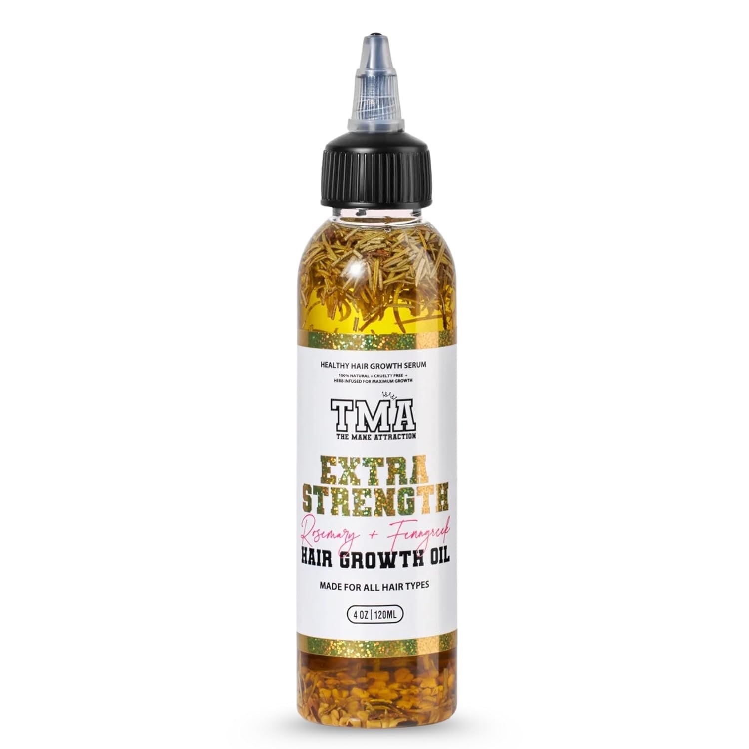 The Mane Attraction Extra-Strength Herbal Hair Growth Oil, 4 Fl Oz