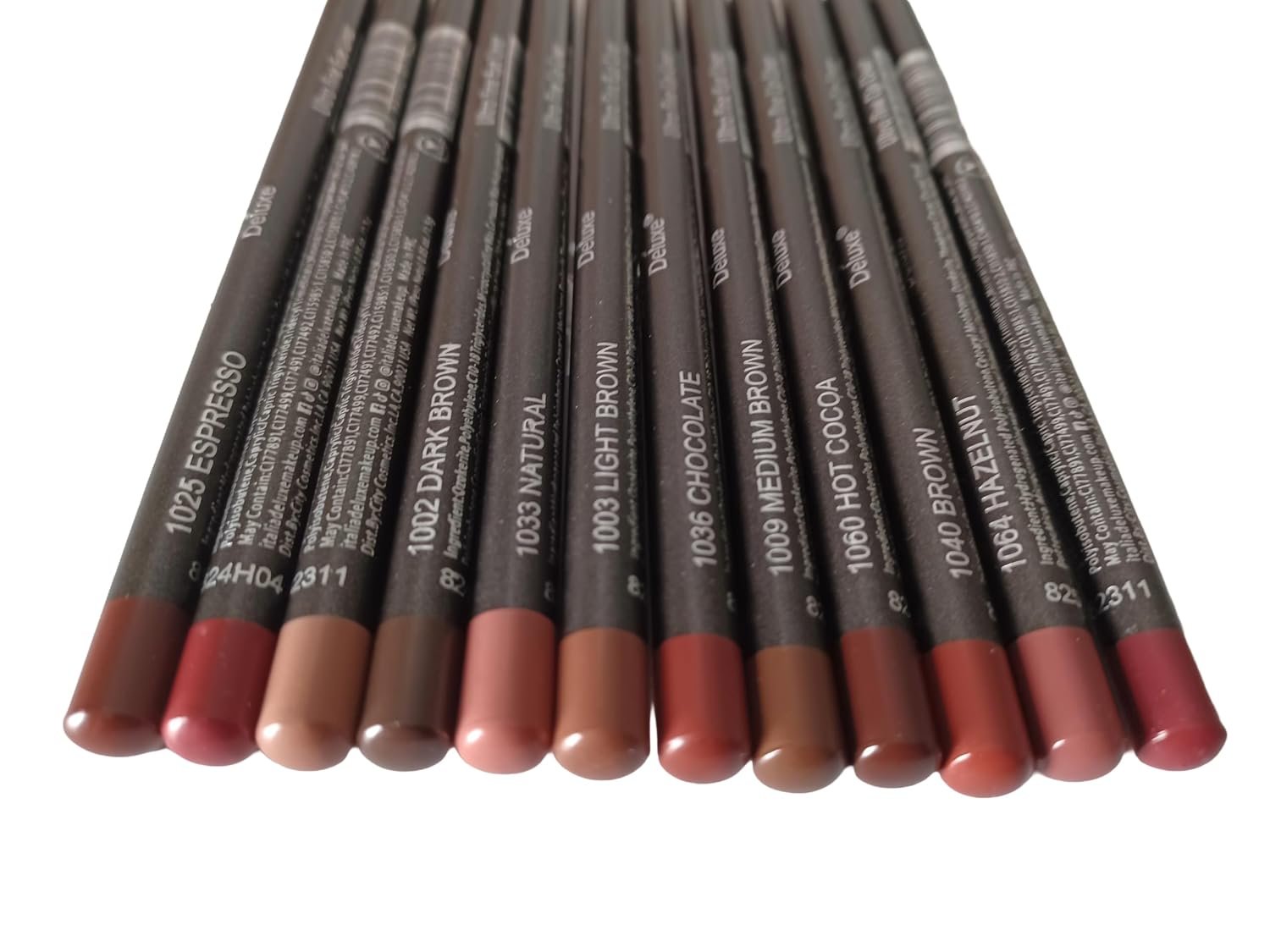 12pc Ultra Fine Lip &Eye Liner Brown Set