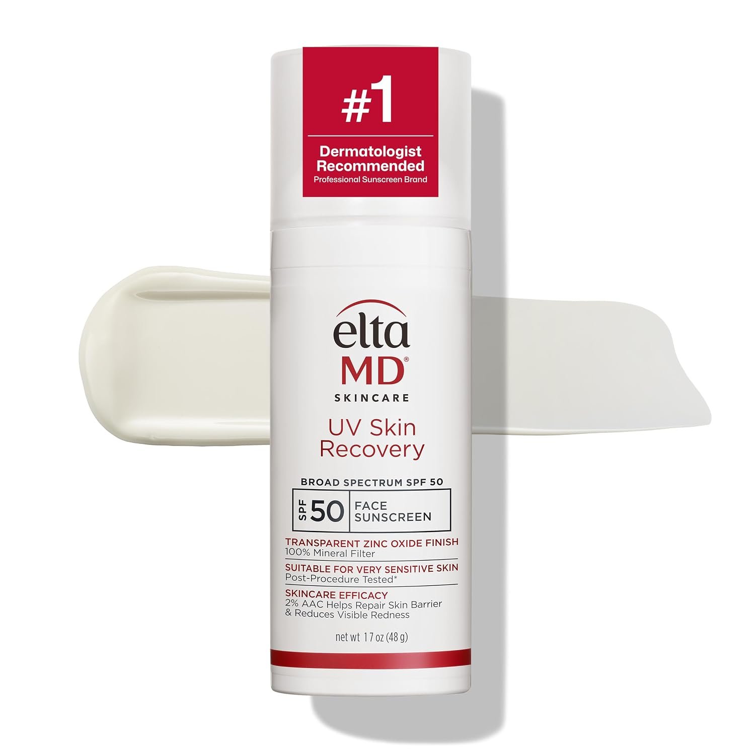 EltaMD UV Skin Recovery 100% Mineral Face Sunscreen, SPF 50