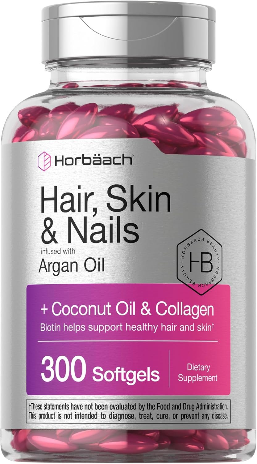 Horbäach Hair Skin and Nails Vitamins | 300 Softgels