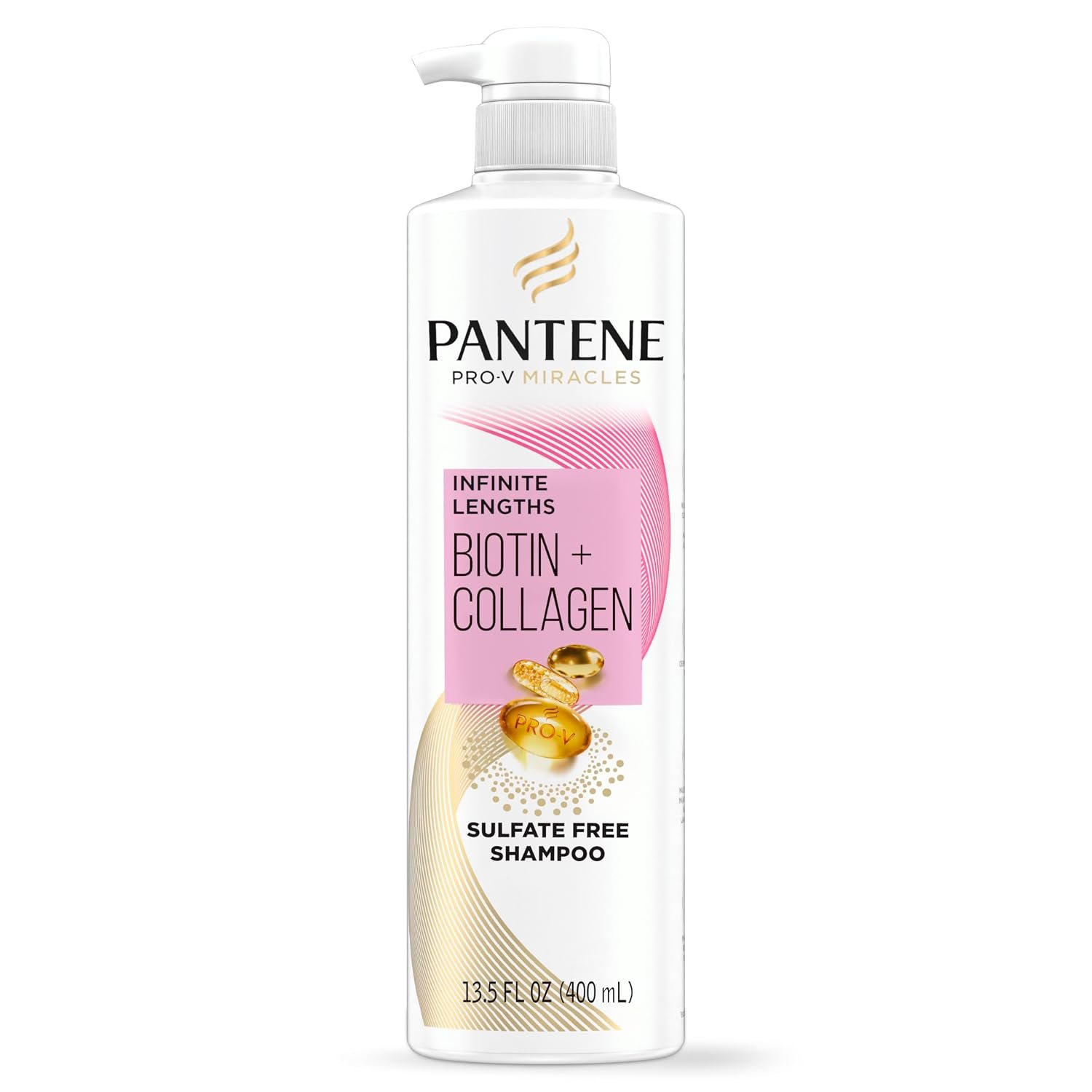 Pantene Pro-V Miracles Infinite Lengths Biotin + Collagen Sulfate-Free Shampoo 13.5 FL OZ