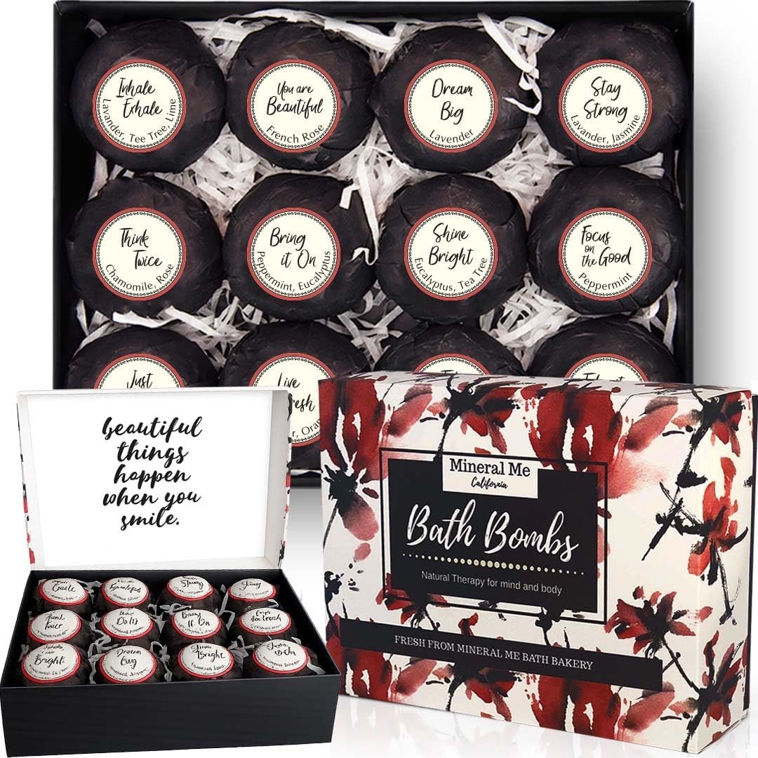 Bath Bombs for Women Relaxing with Inspirational Messages, Giftset for Her