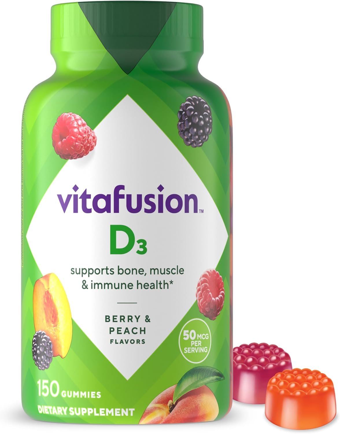 Vitafusion Vitamin D3 Gummies | 2000 IU (50 mcg) Per 2 Gummies