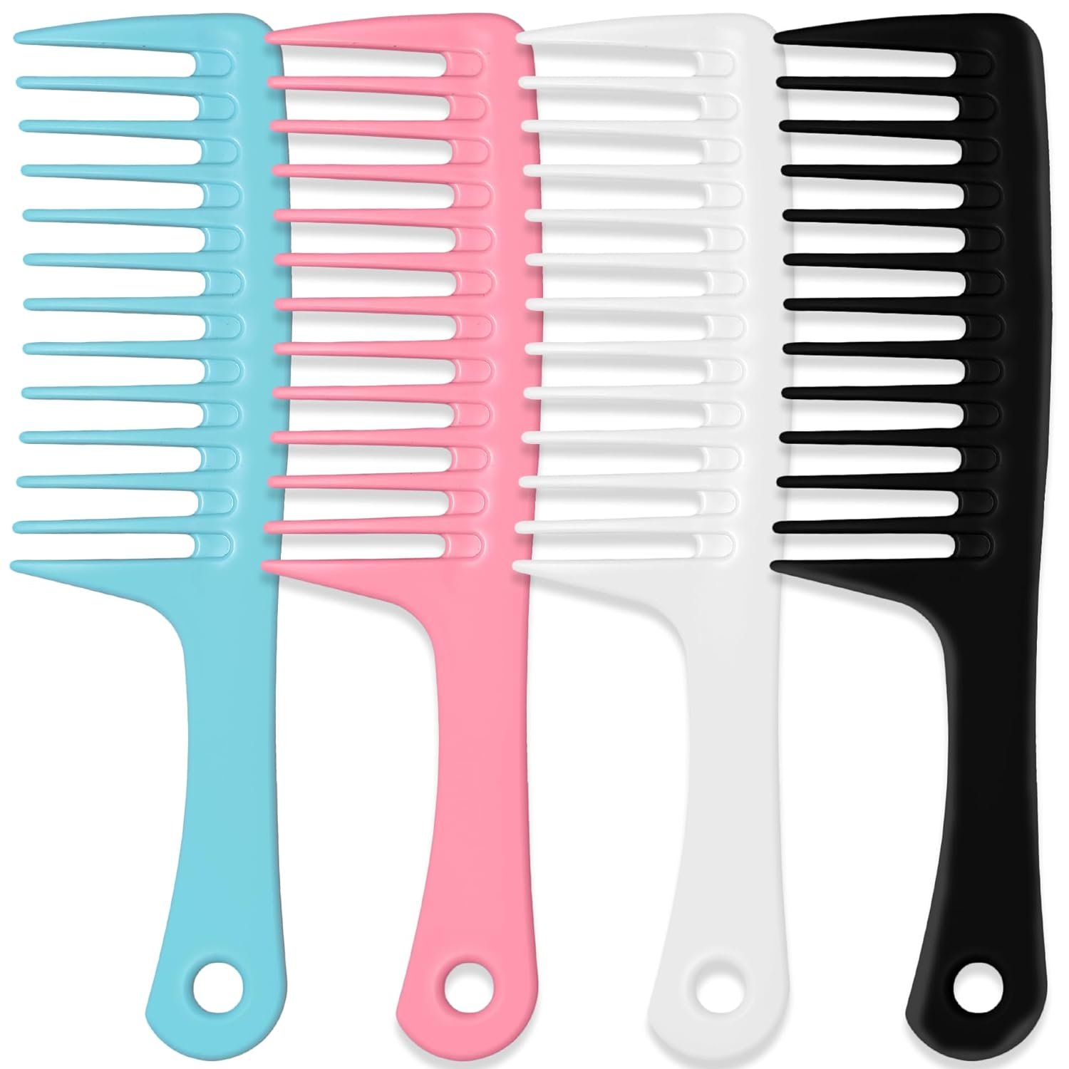 4PCS Wide Tooth Comb, Large Hair Detangling Comb for Curly, Wet, Long Hair