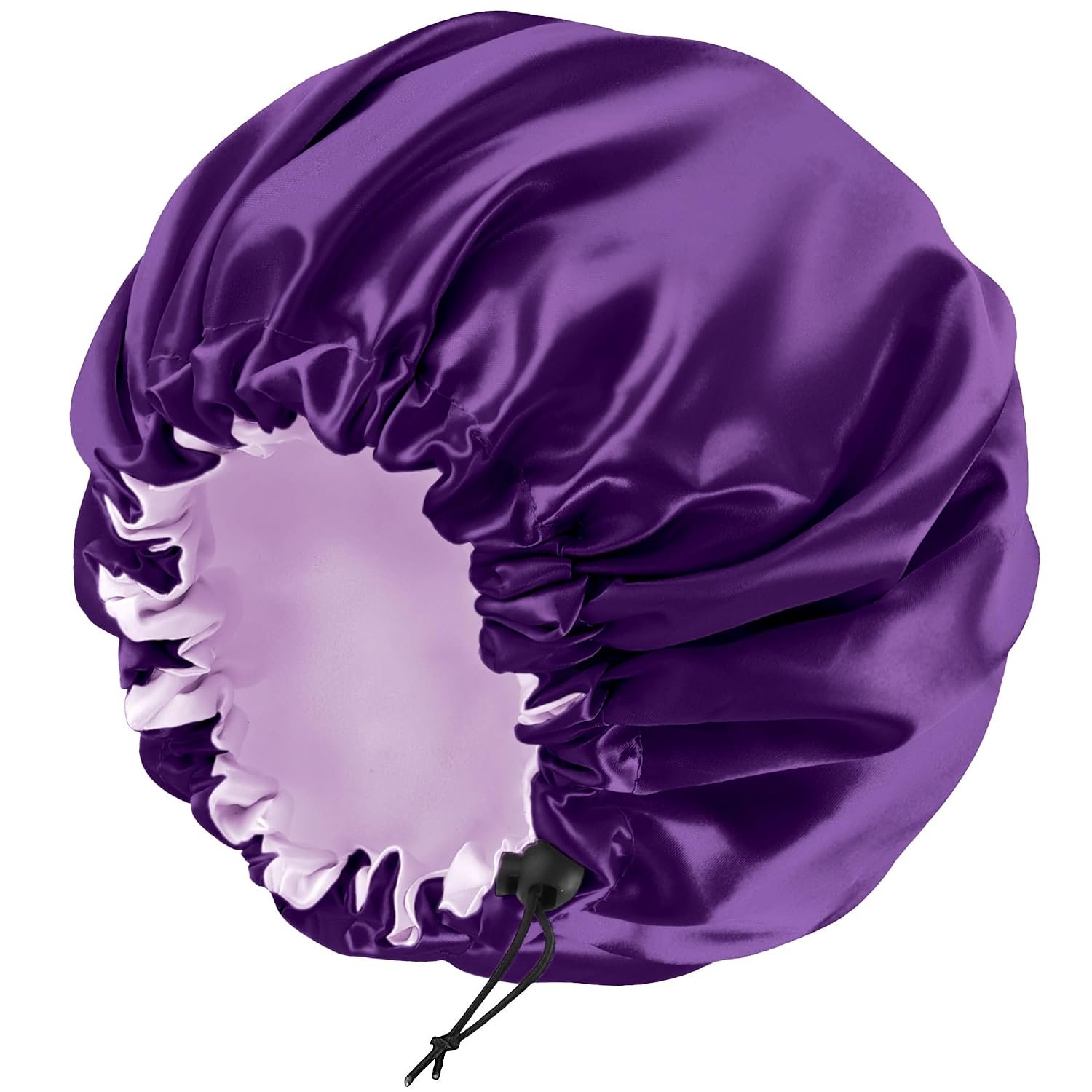 Satin Bonnet for Sleeping Women, Double Layer Adjustable Sleep Cap