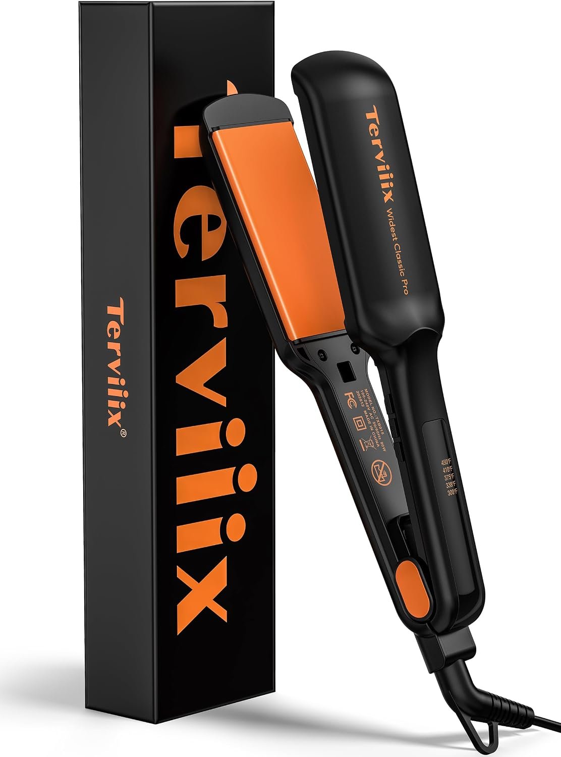 Terviiix Flat Iron Hair Straightener, 2 Inch, Faster Styling