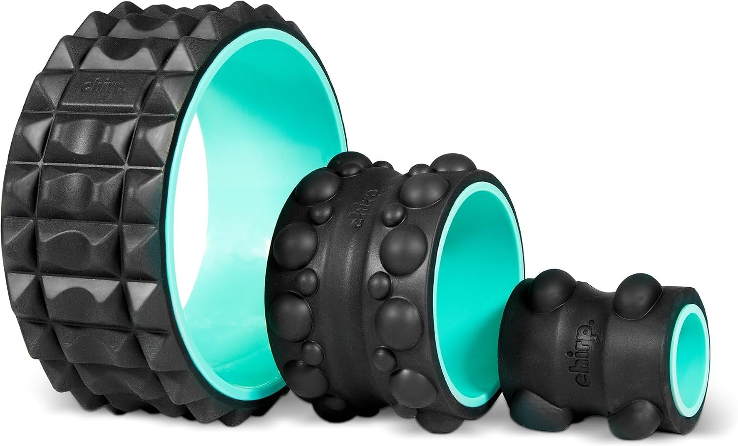 Chirp Wheel XR Acupressure Back Roller Set, 3-Pack, Mint