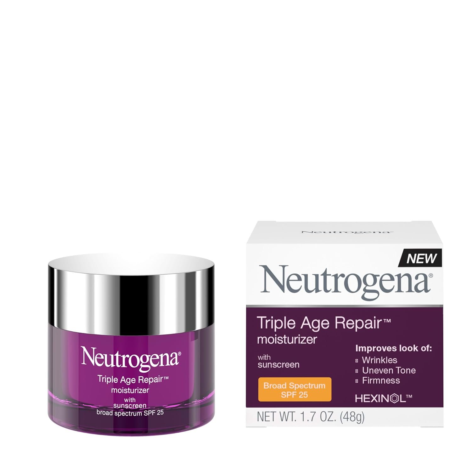 Neutrogena Triple Age Repair Face Moisturizer, SPF 25, 1.7 fl. oz